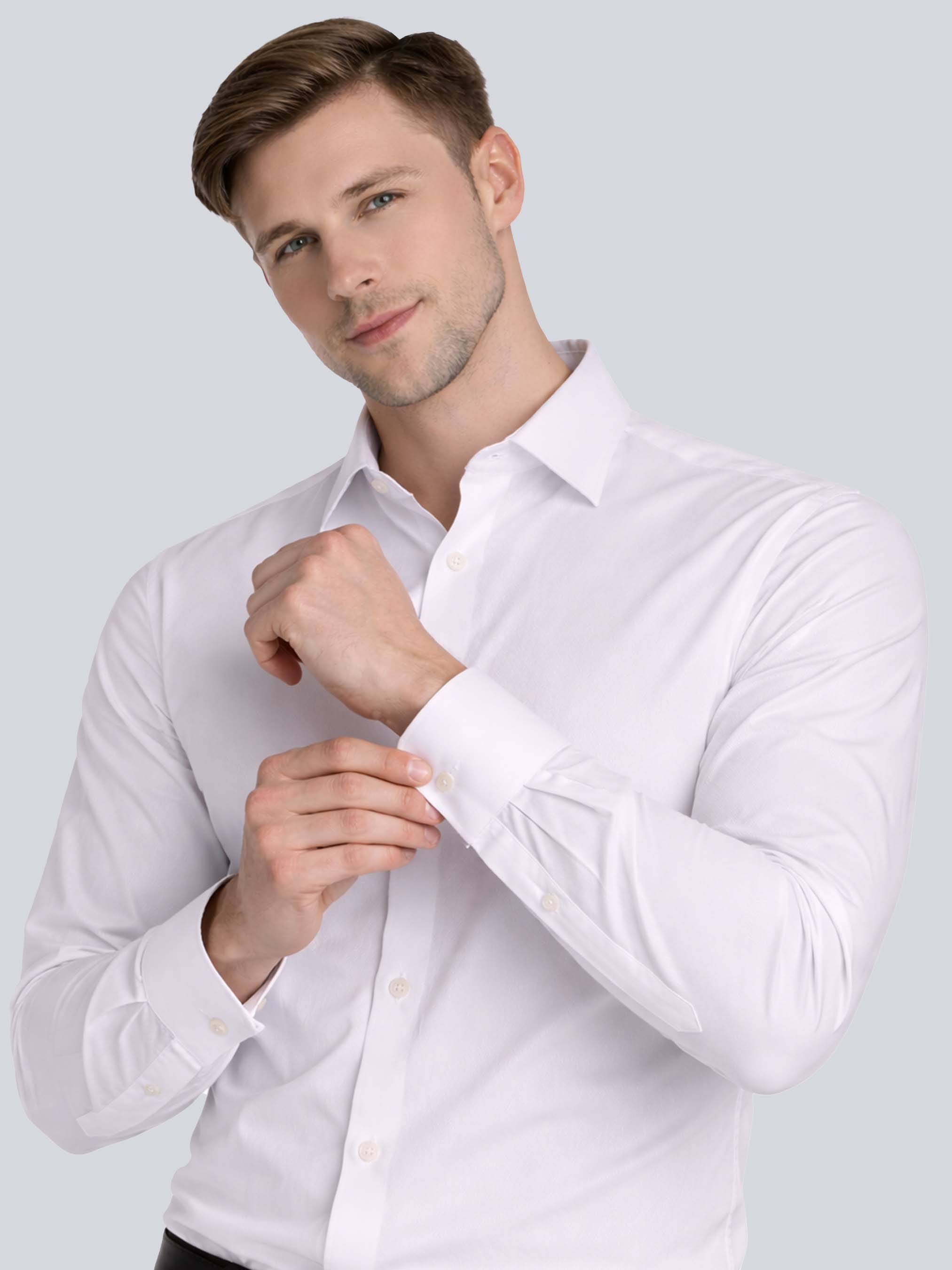 Crisp White Formal Shirt Addicted Bespoken
