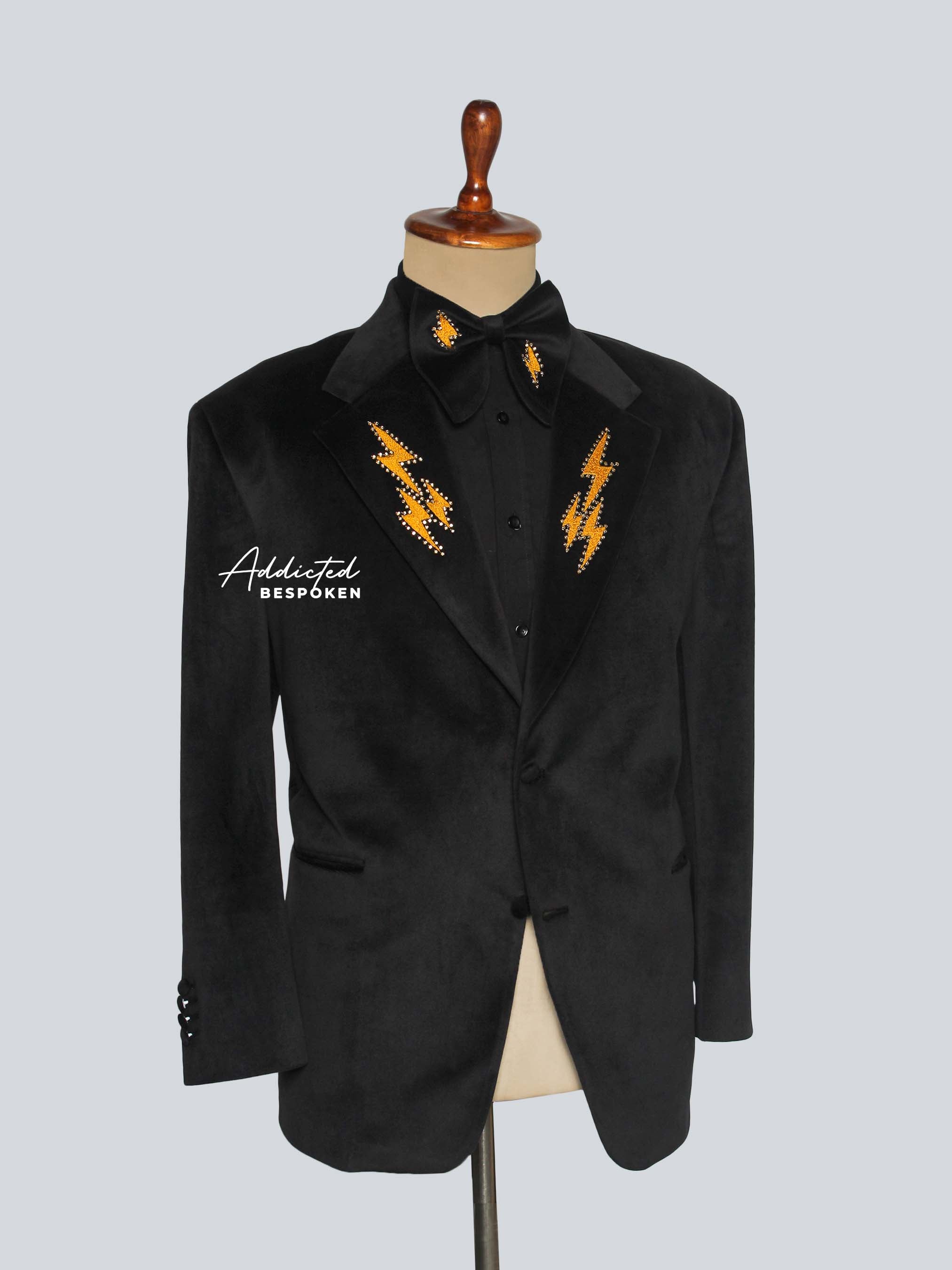 Black Thunder Embroidered Blazer Addicted Bespoken