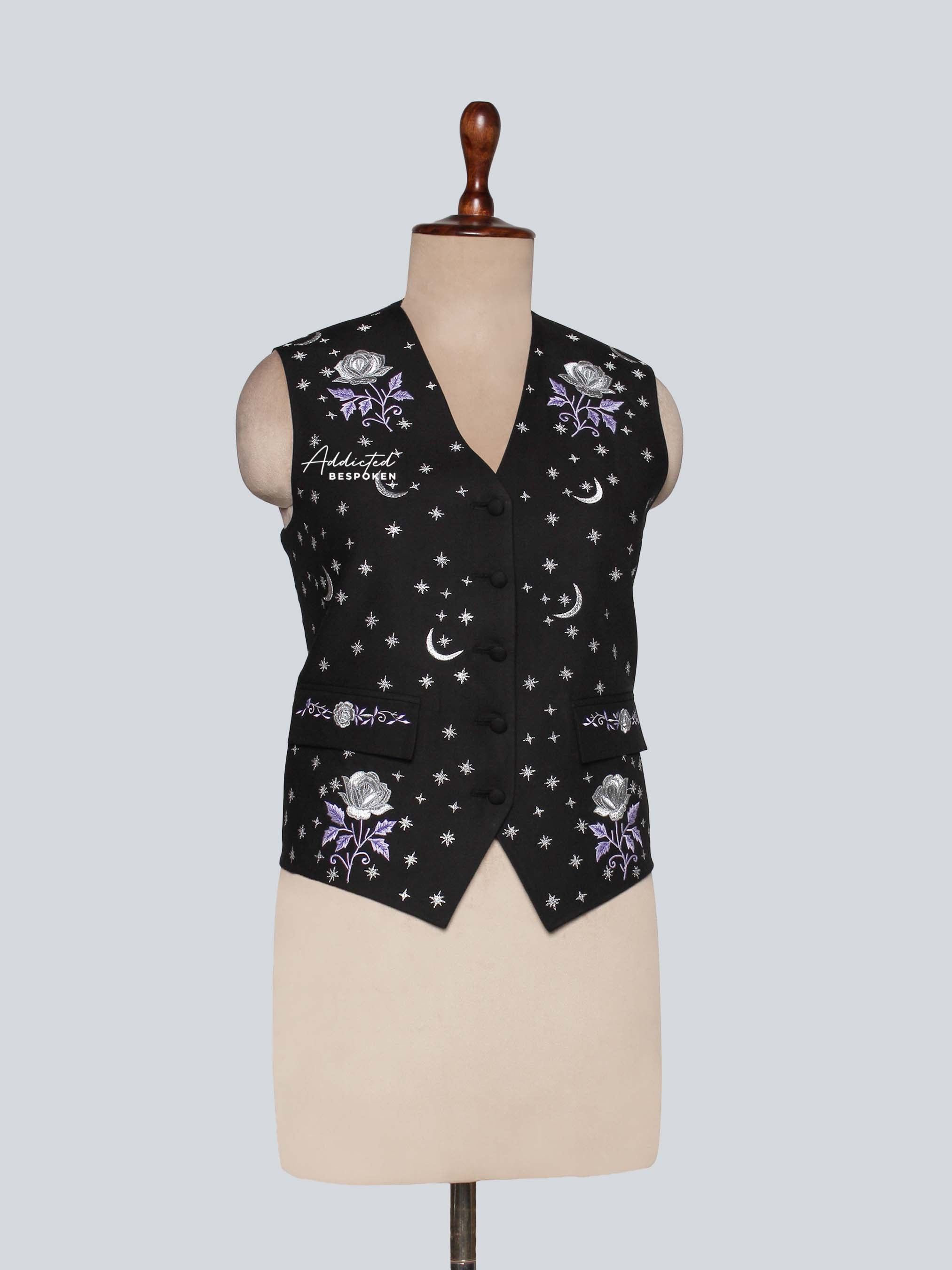 Celestial Embroidered Waistcoat Addicted Bespoken