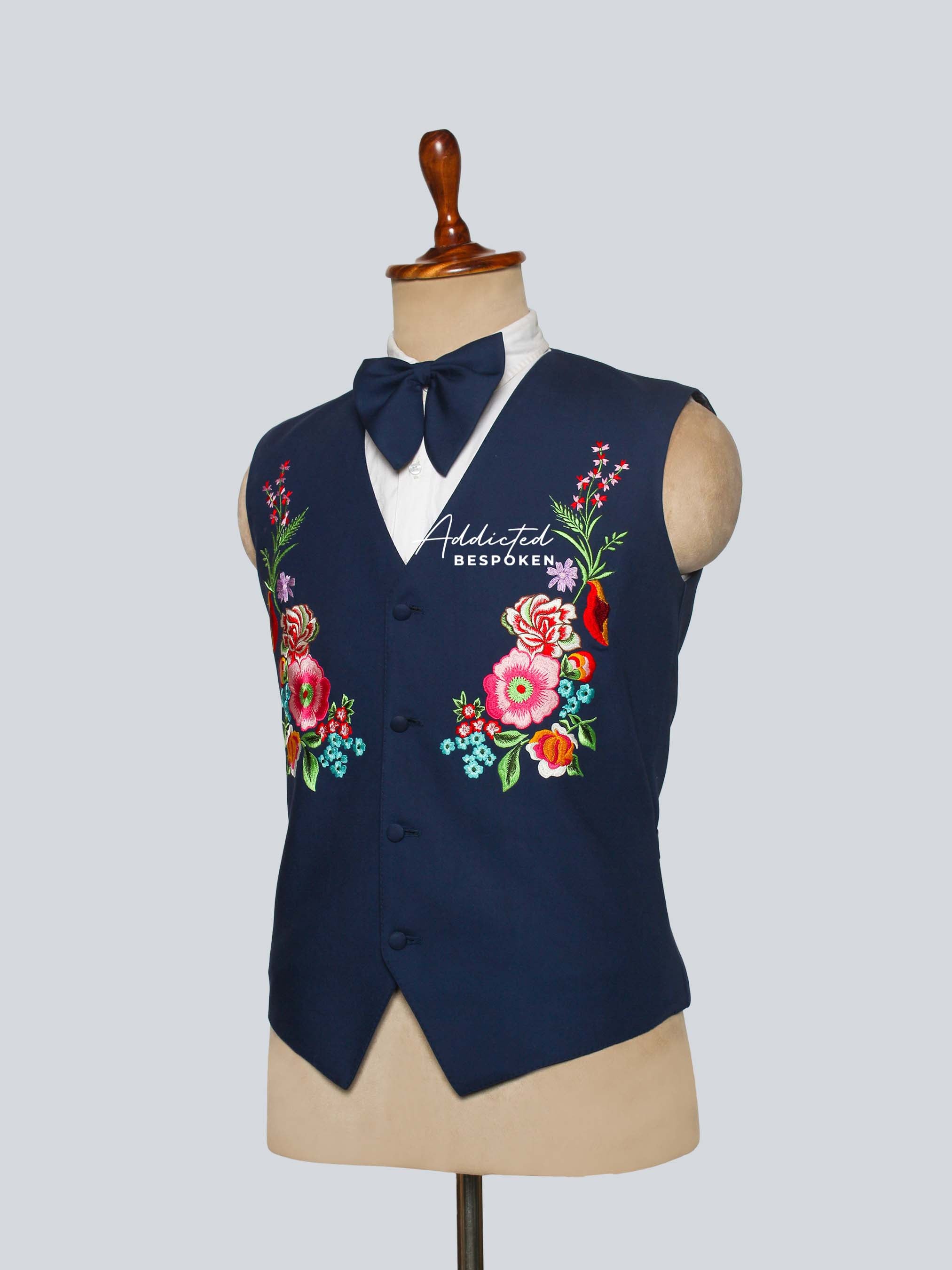 Western Floral Embroidered Vest Addicted Bespoken