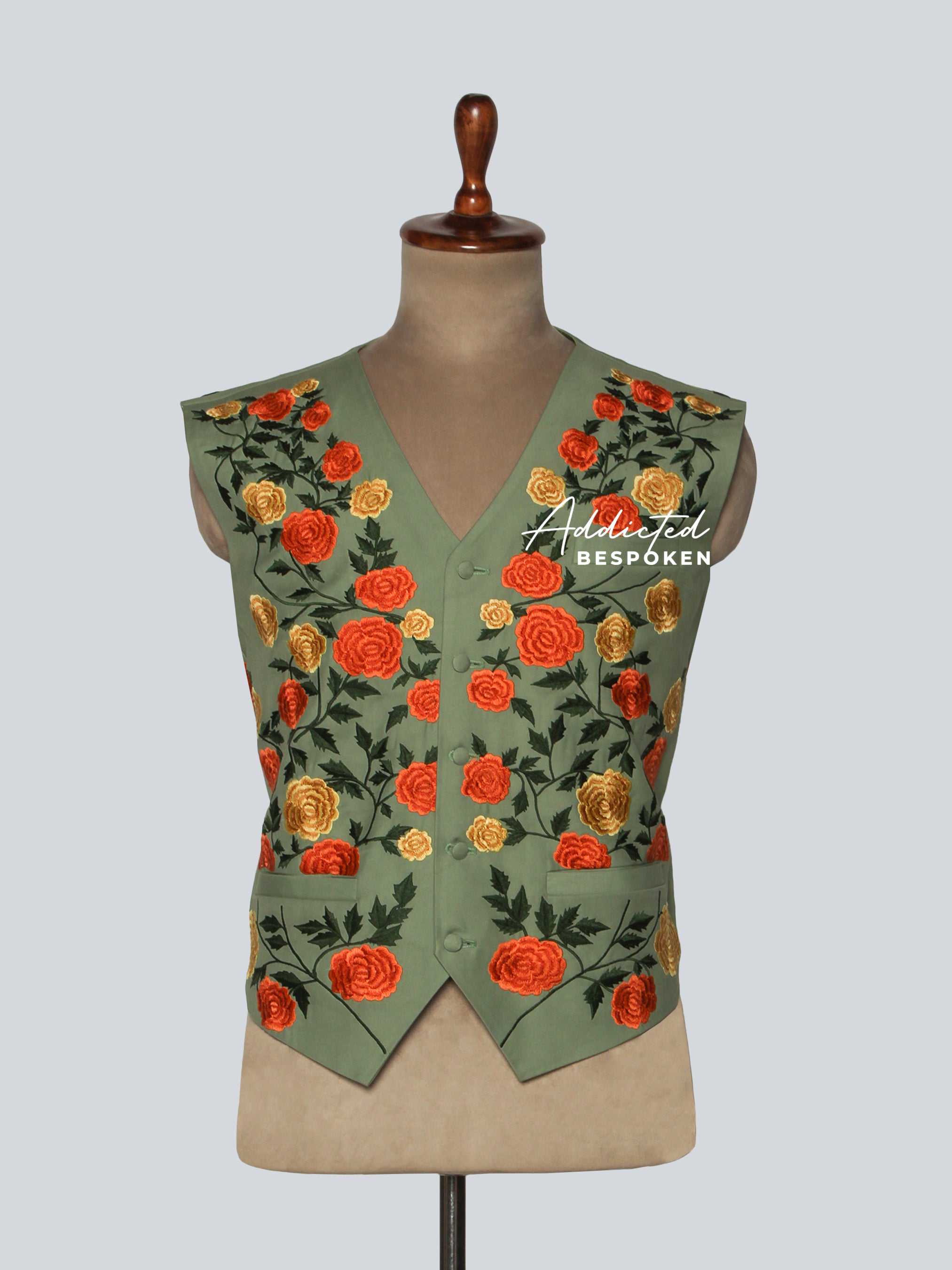 Western Floral Embroidered Vest Addicted Bespoken