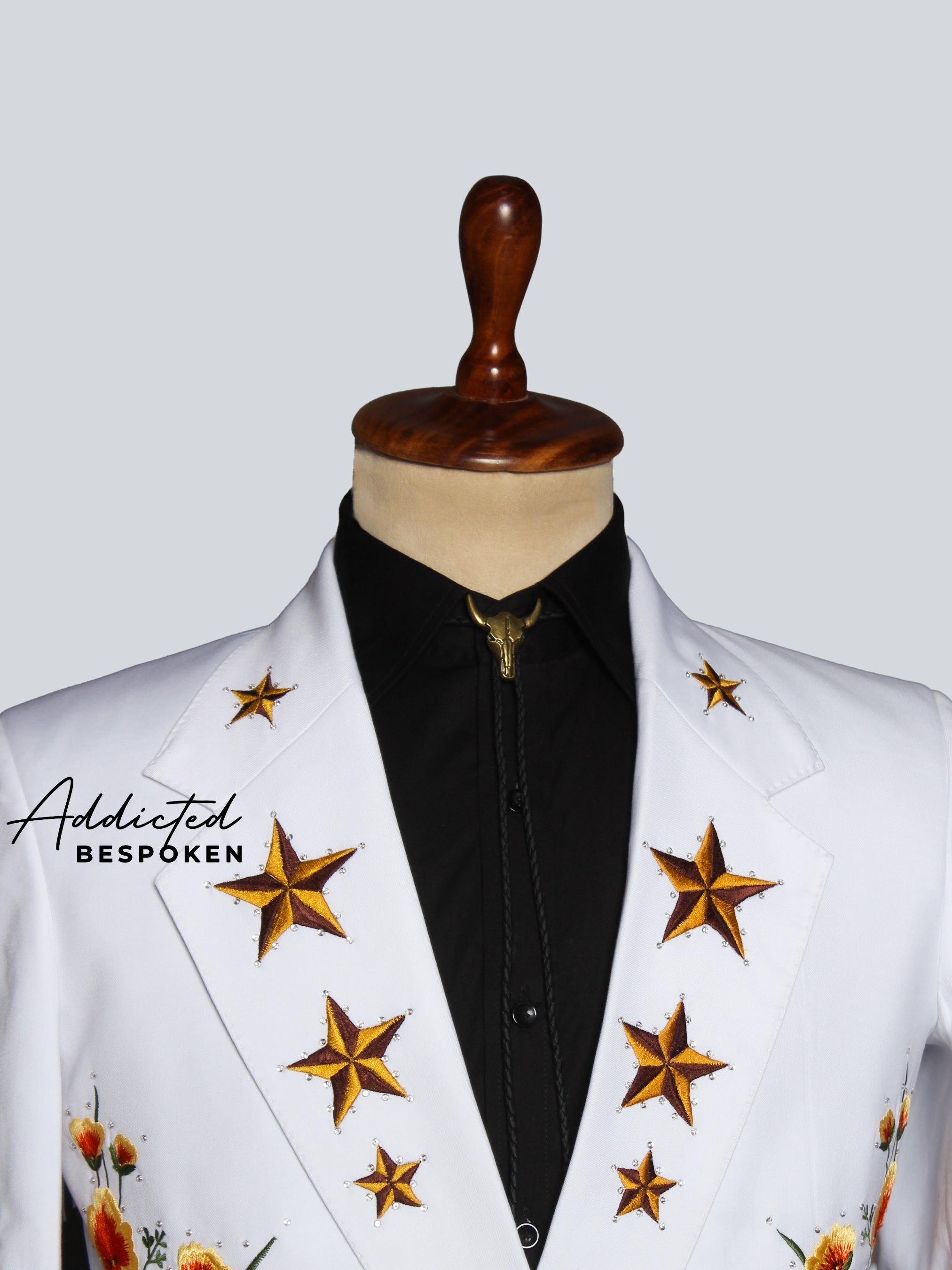 White Embroidered Blazer