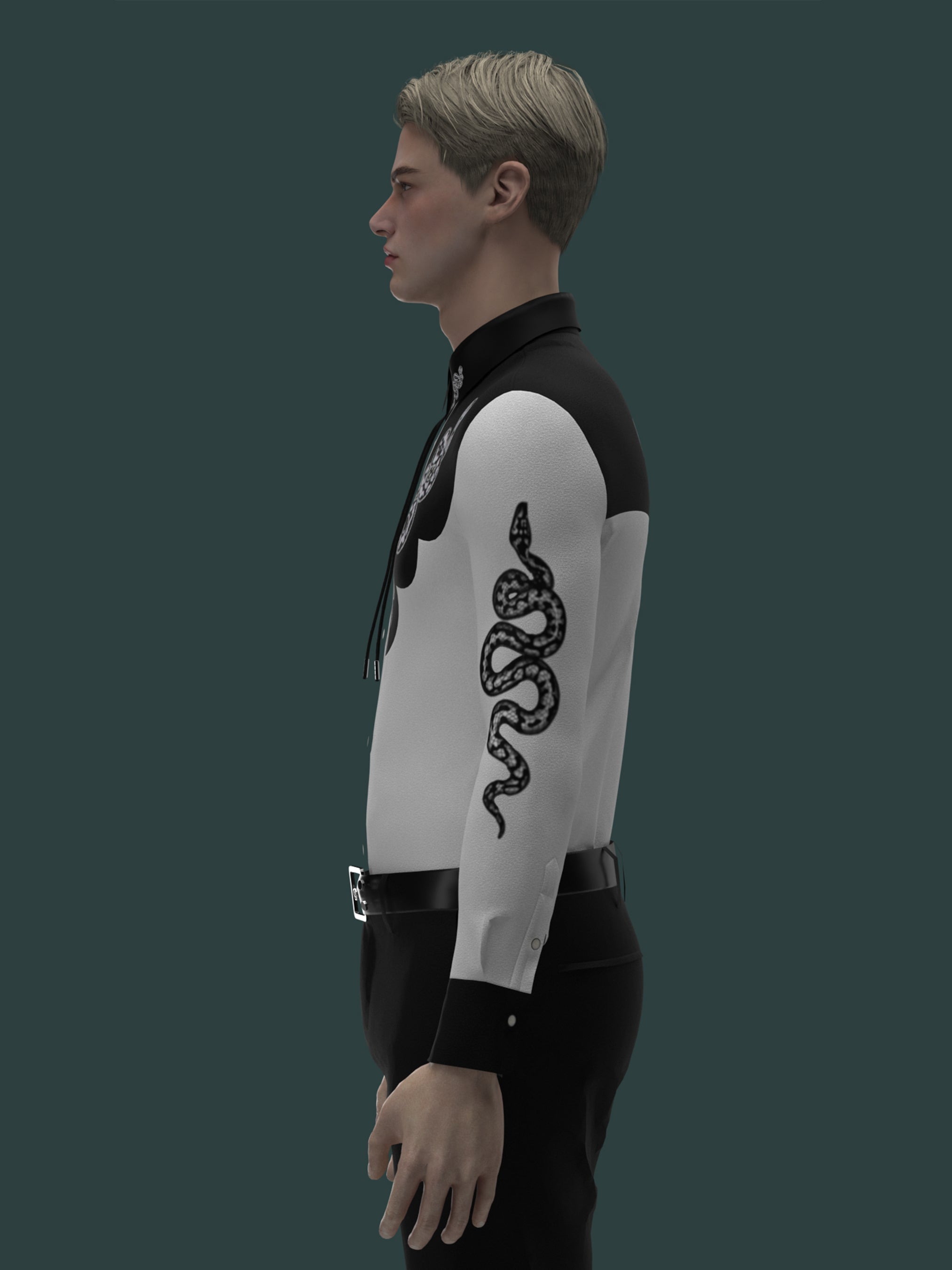 Snake Embellished Signature Shirt