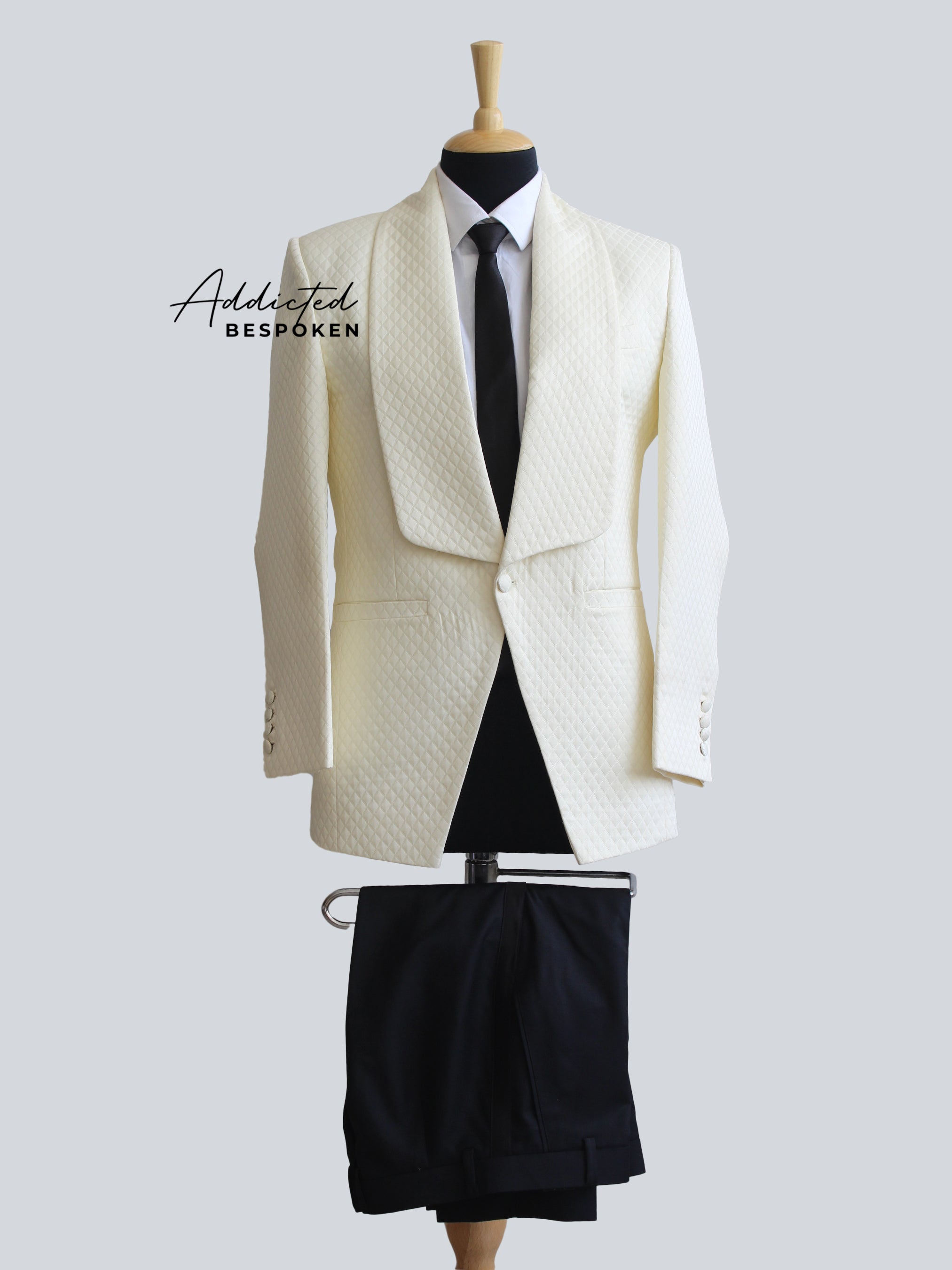 Jacquard Shawl Lapel Prom Suit