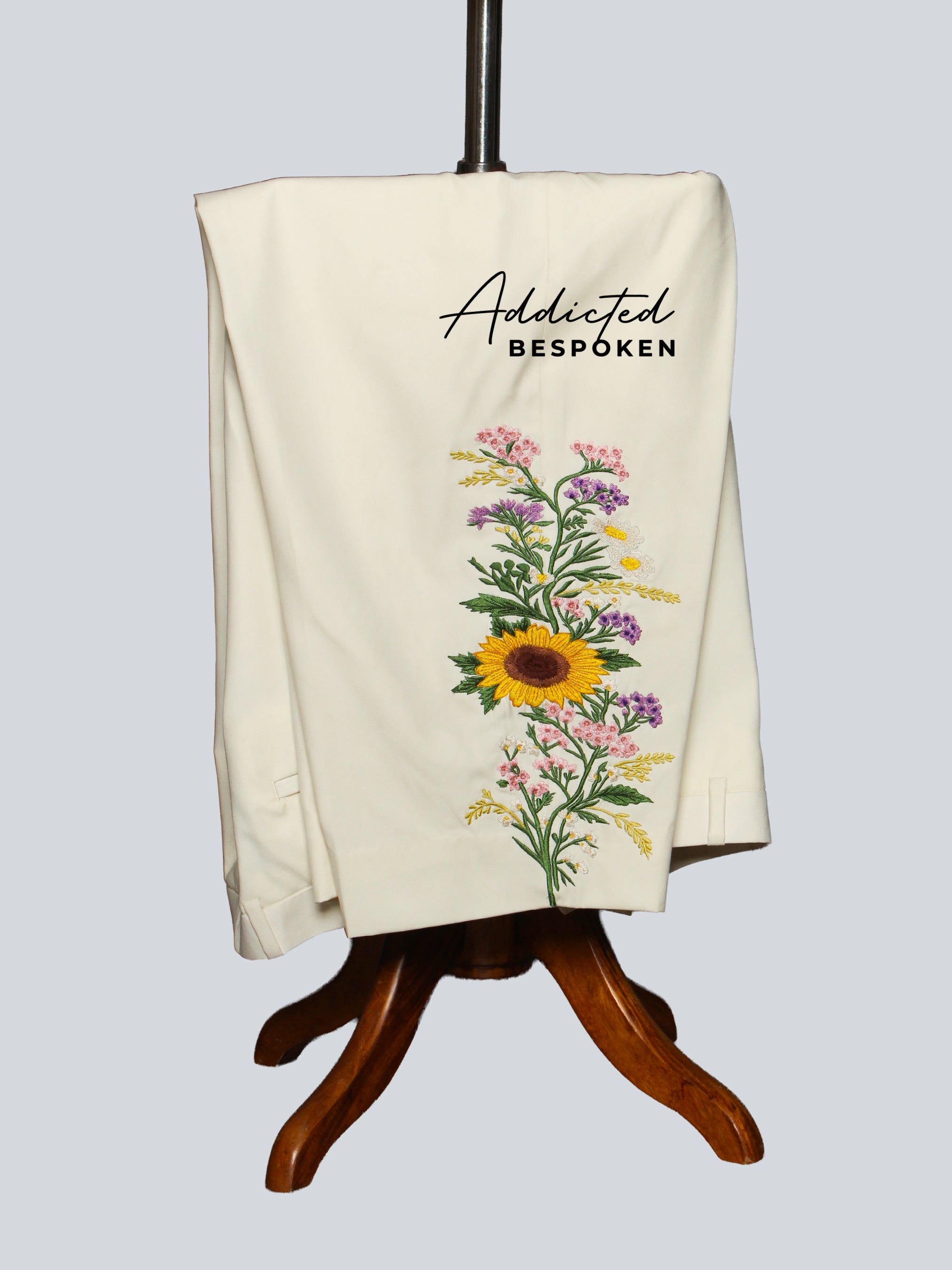 Sunflower Wildflower Embroidered  Suit