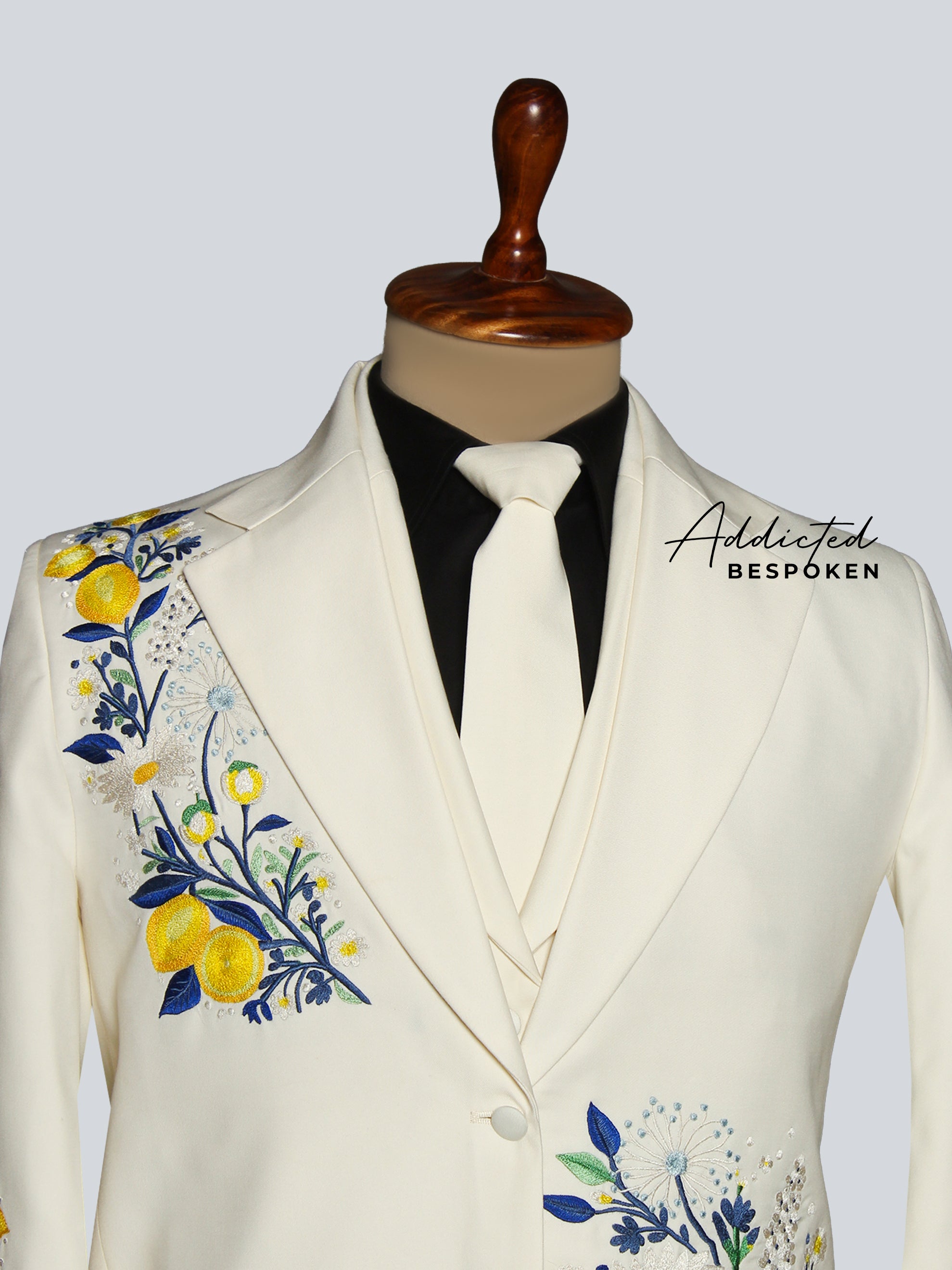 Floral Embroidered Wedding Suit