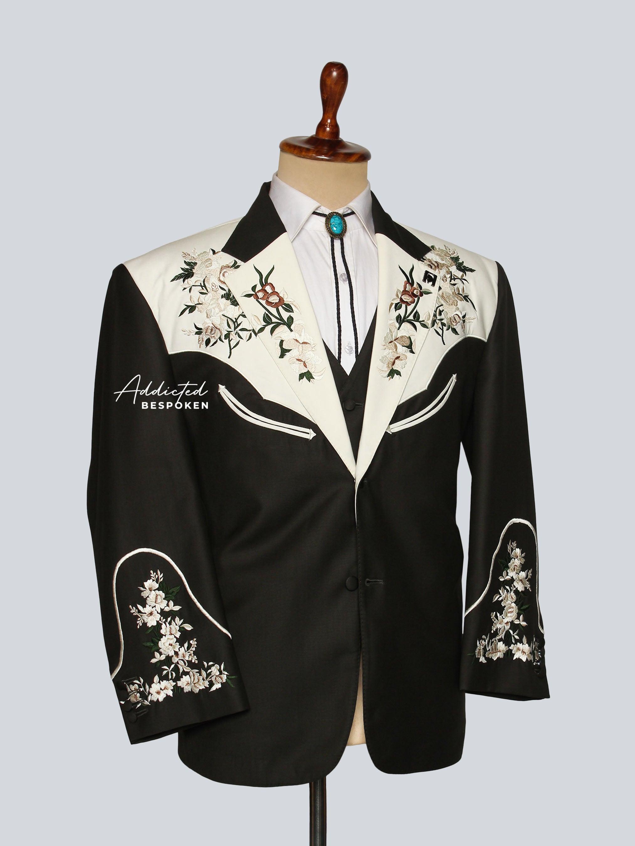 Western Floral Embroidered Suit Addicted Bespoken