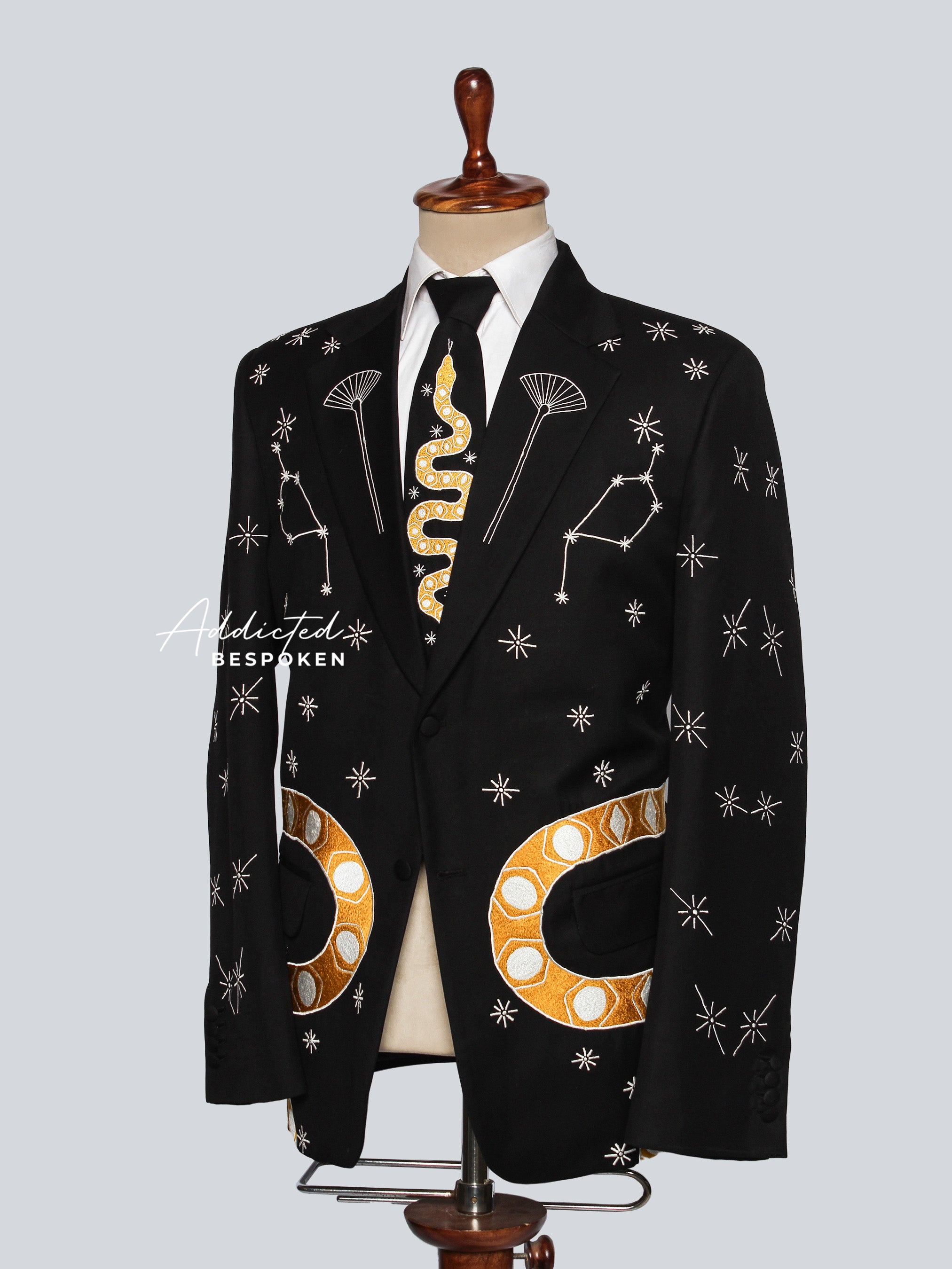 Celestial Snake Embroidered Suit Addicted Bespoken