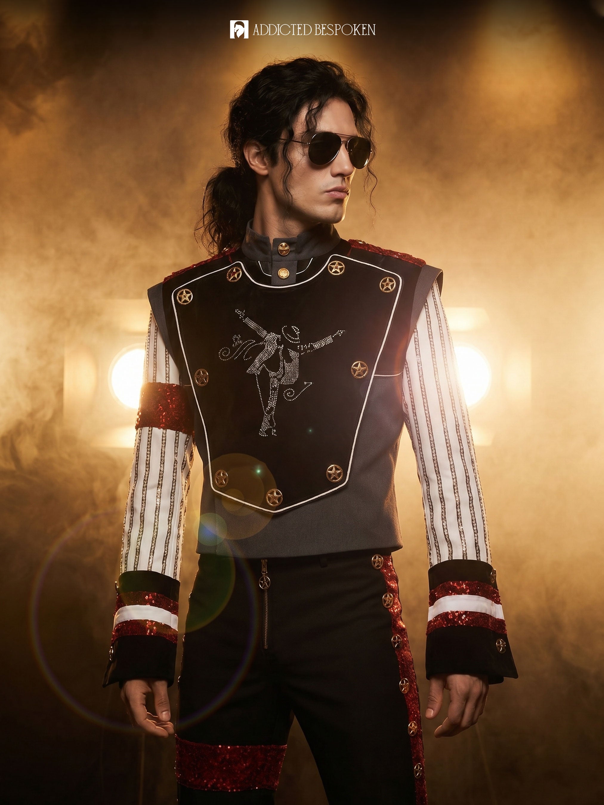 Military Embellished Bib Stage Costume Addicted Bespoken