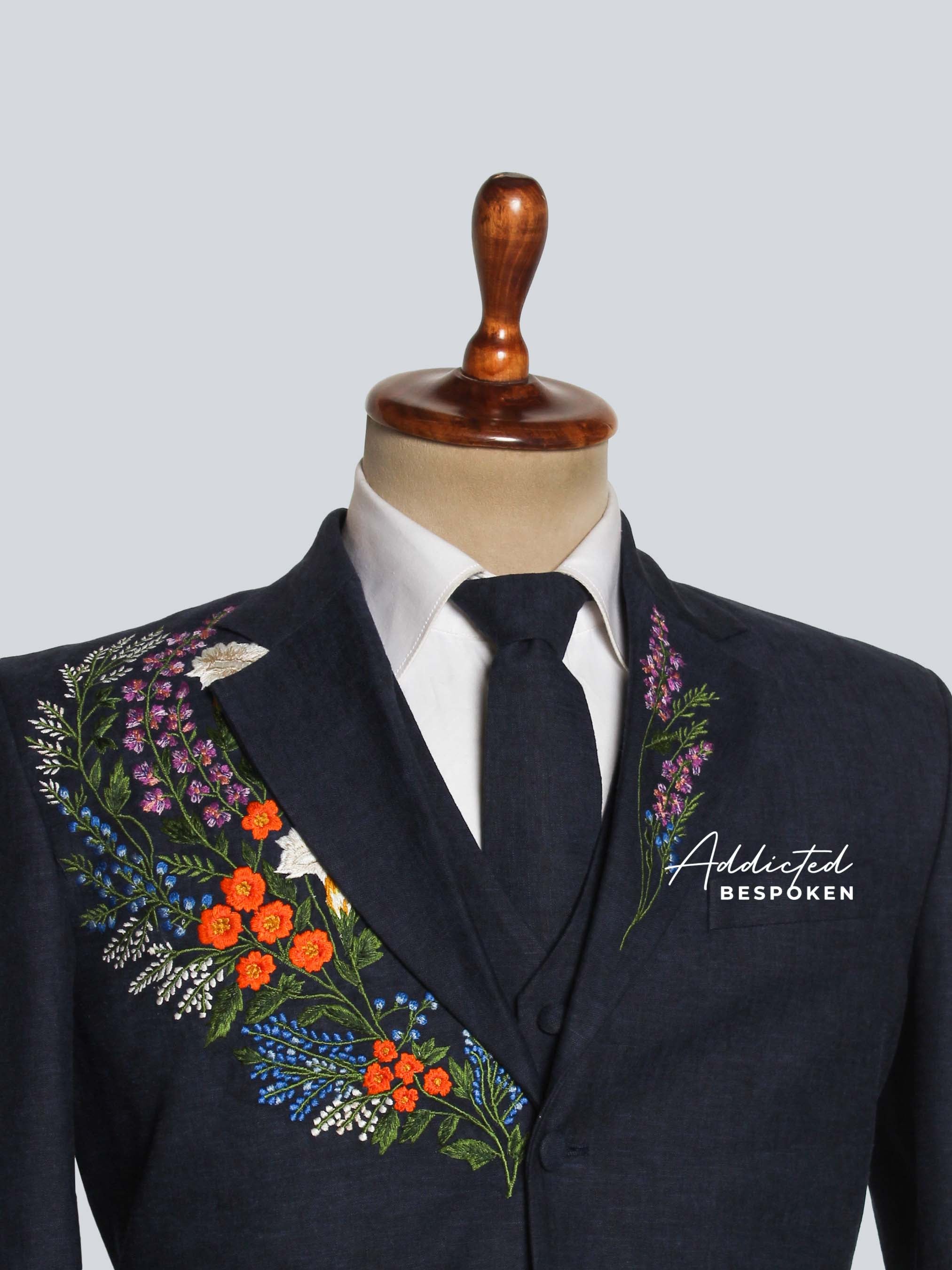 Wildflower Embroidered Suit Addicted Bespoken