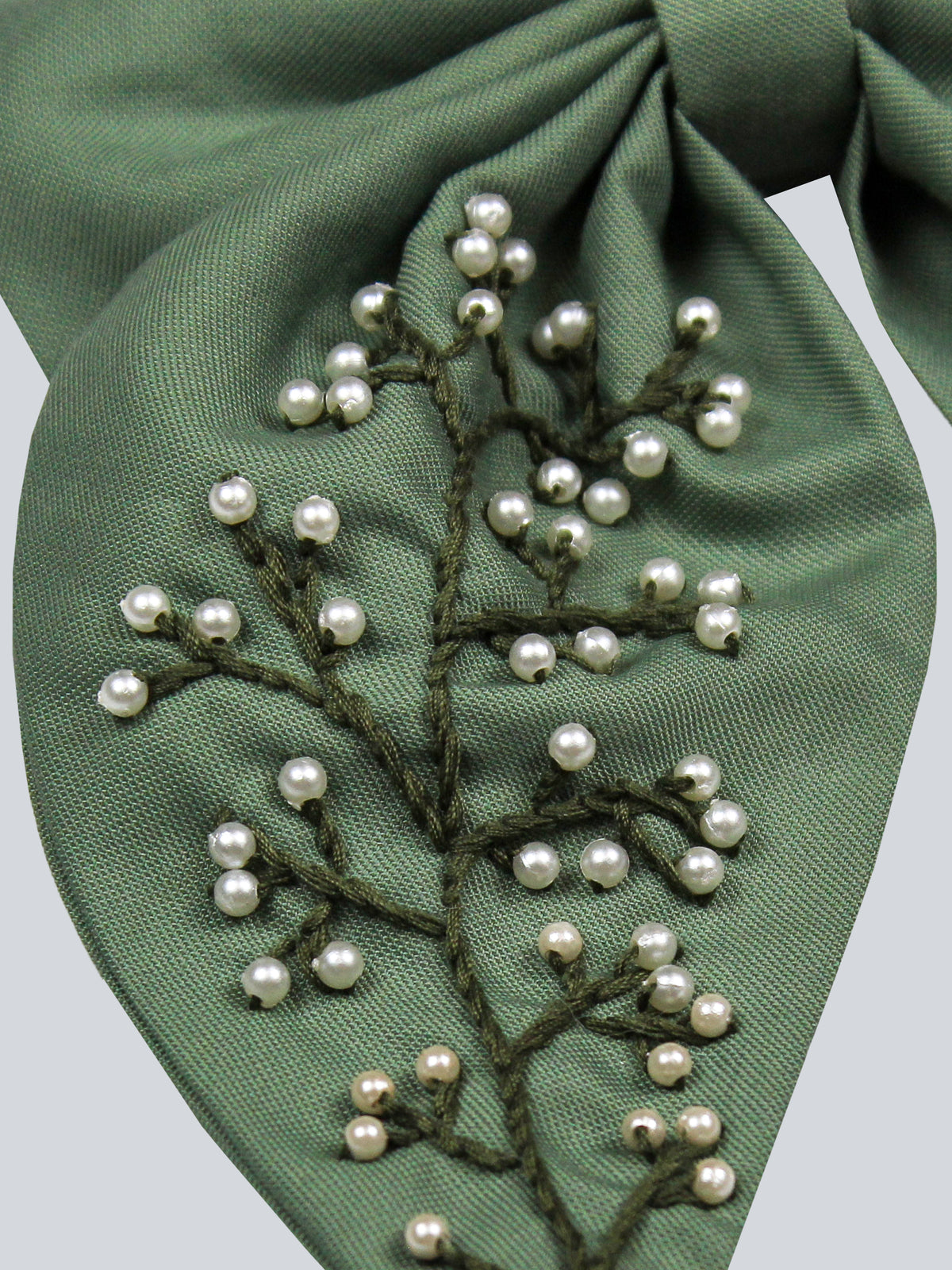 Sage Green Pearl Bow Addicted Bespoken