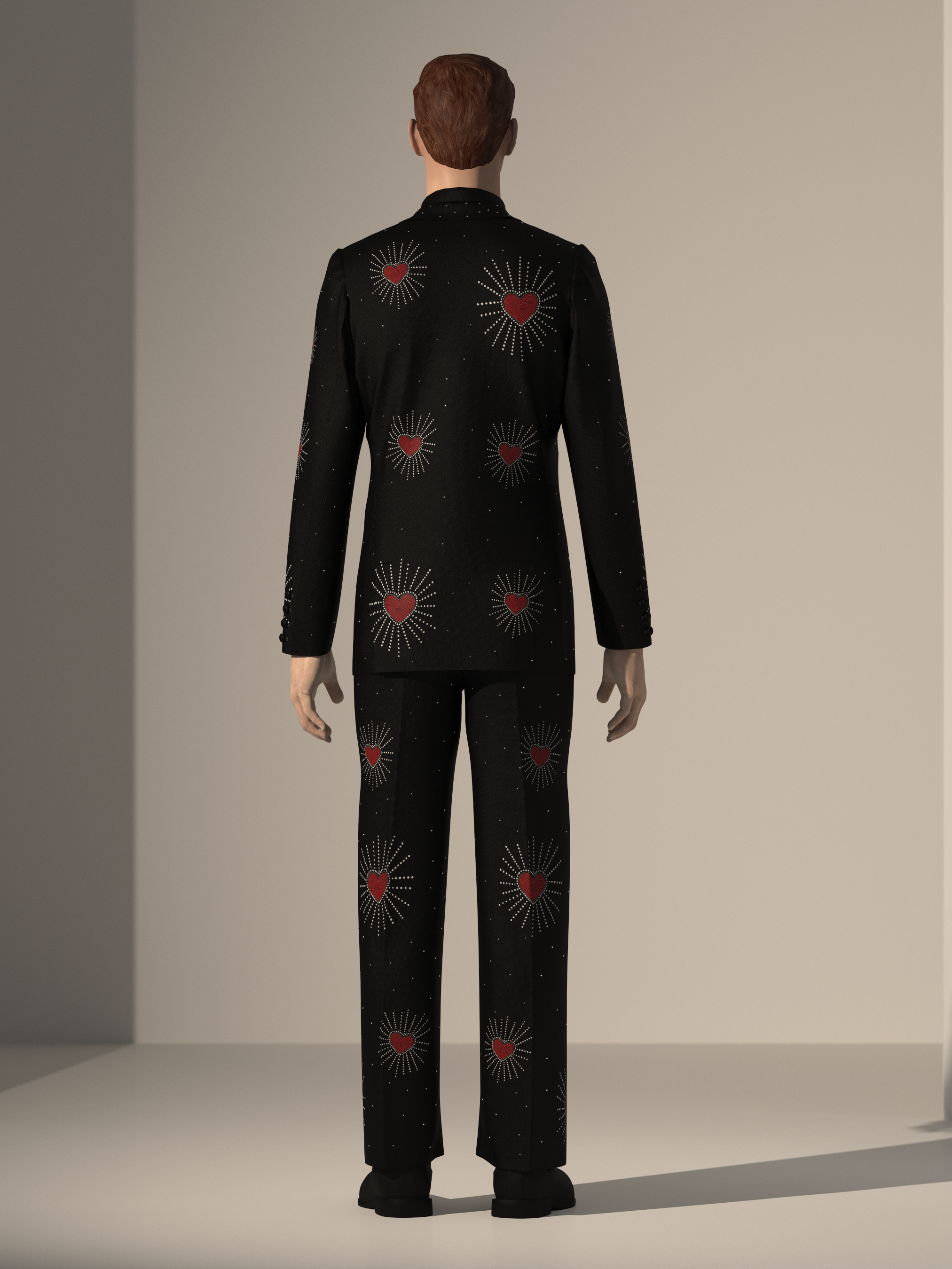 Embroidered Country Prom Suit