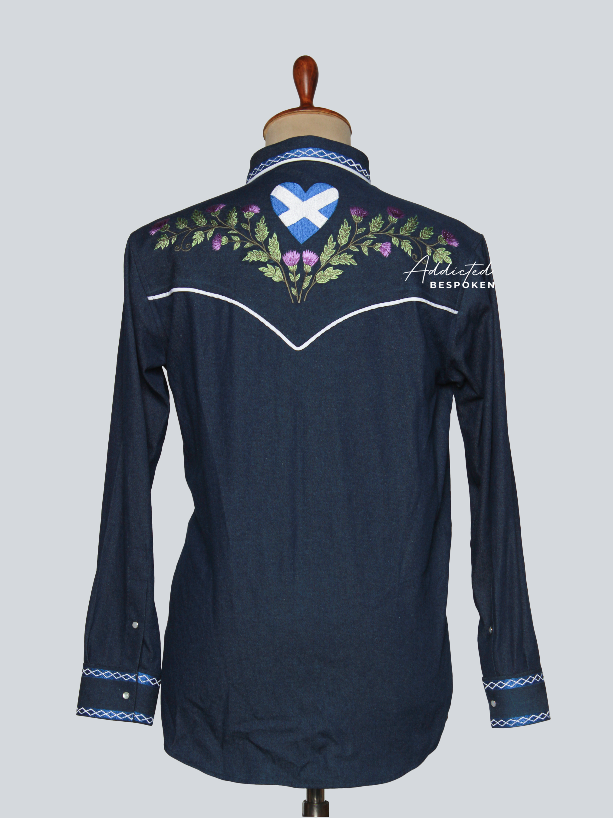 Embroidered Western Denim Shirt