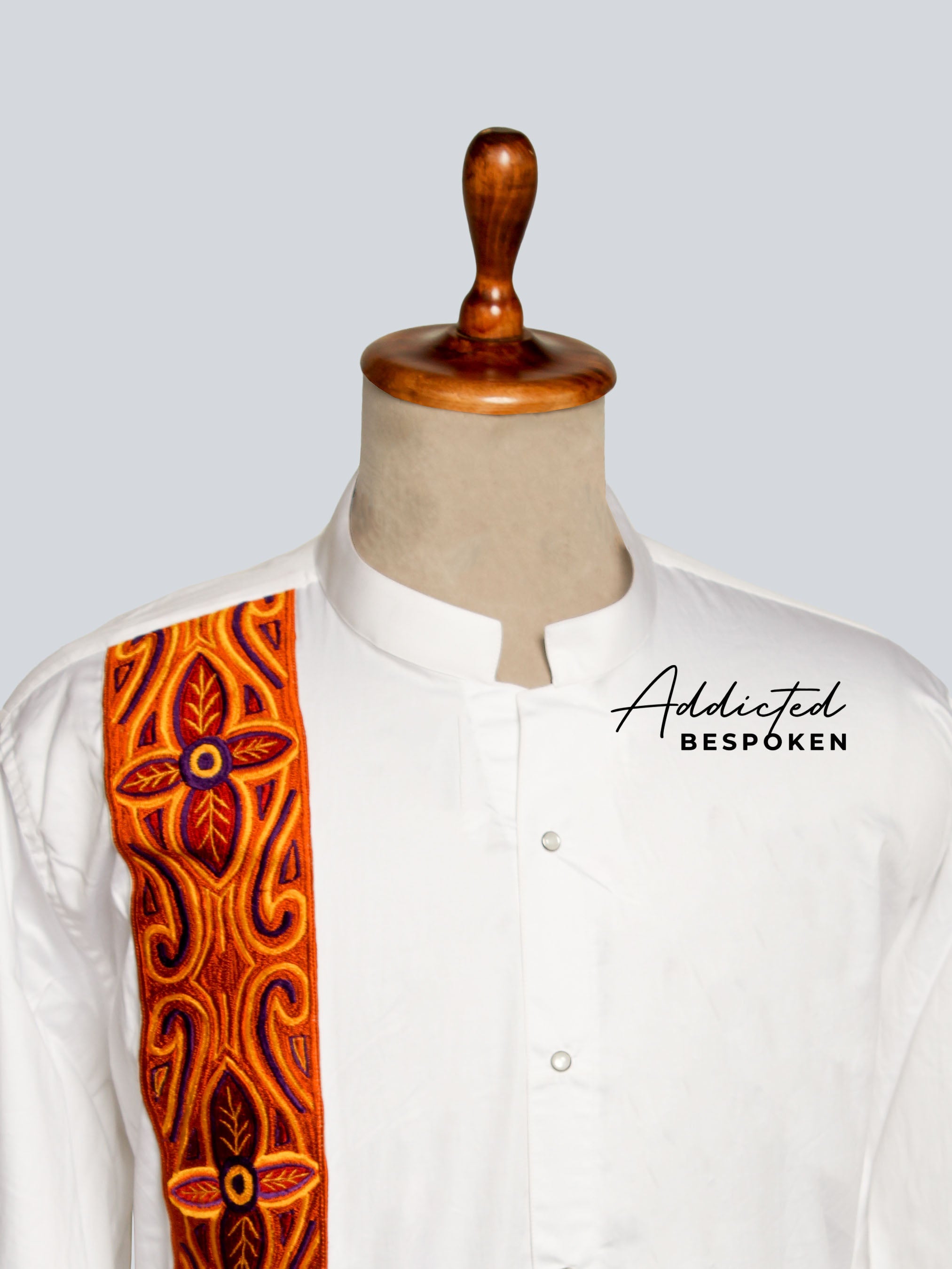 Embroidered Tribal Motif Two-Piece Set Addicted Bespoken