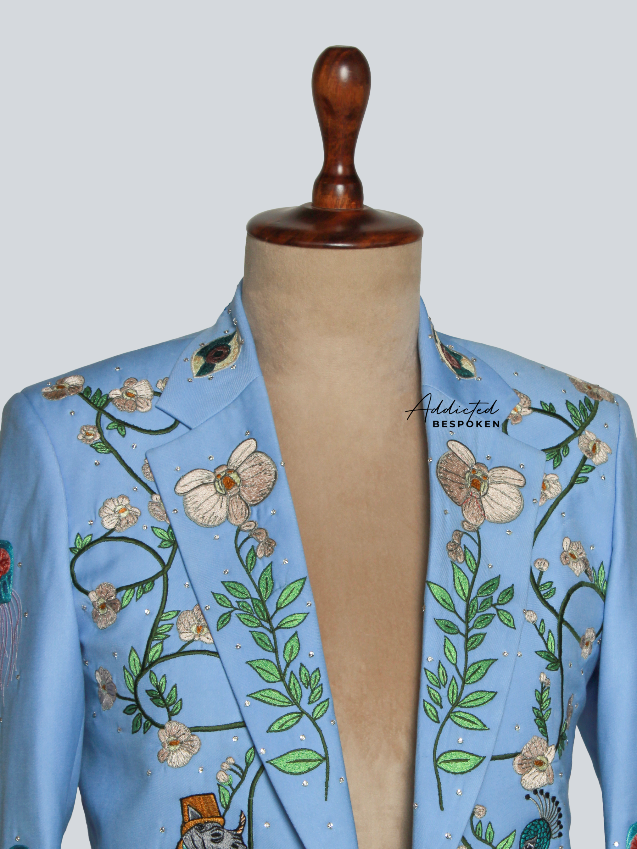Peacock Tale Embroidered Blazer