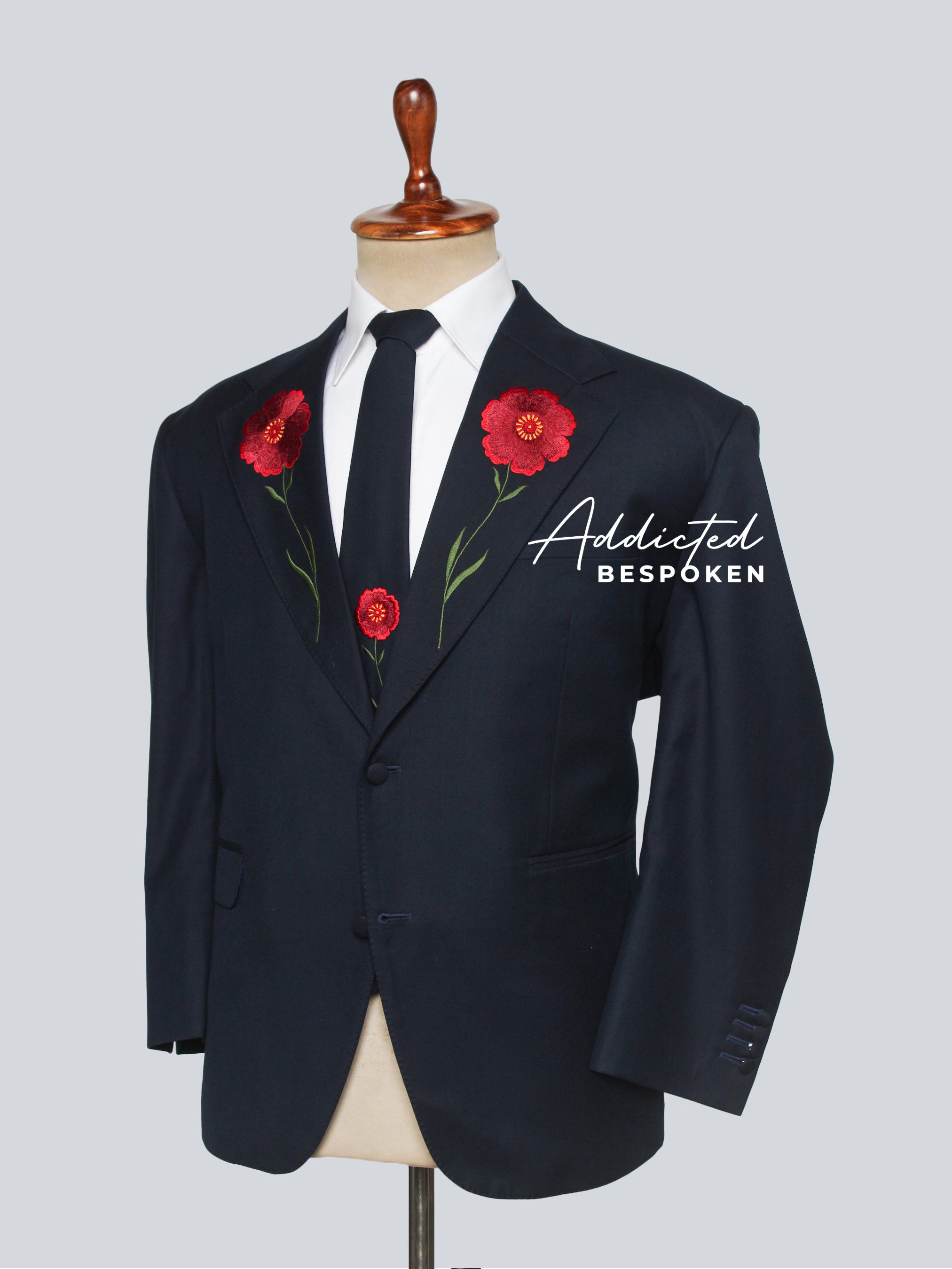 Red Blossom Western Suit Addicted Bespoken