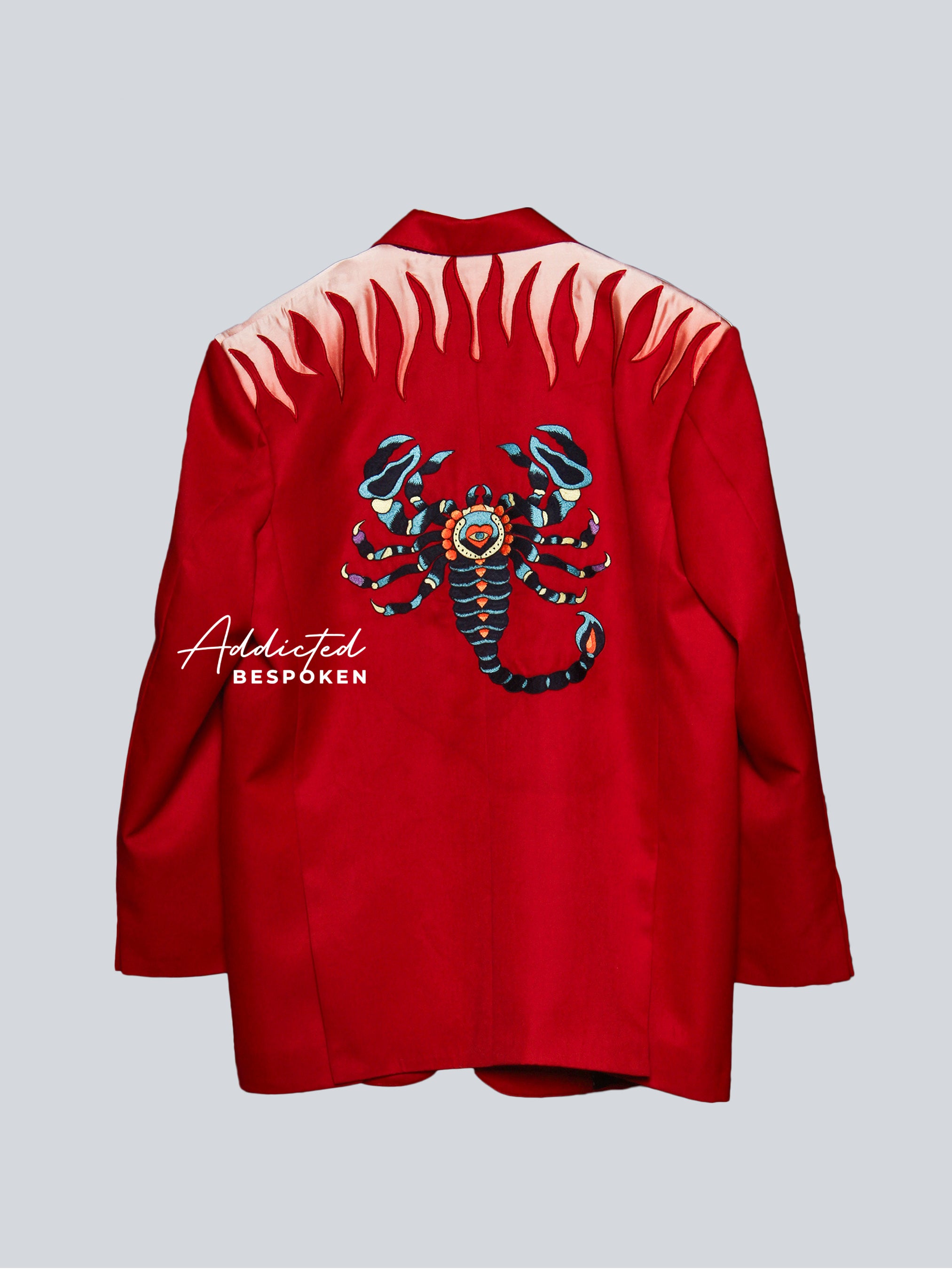 Sacred Flame Embroidered Blazer Addicted Bespoken
