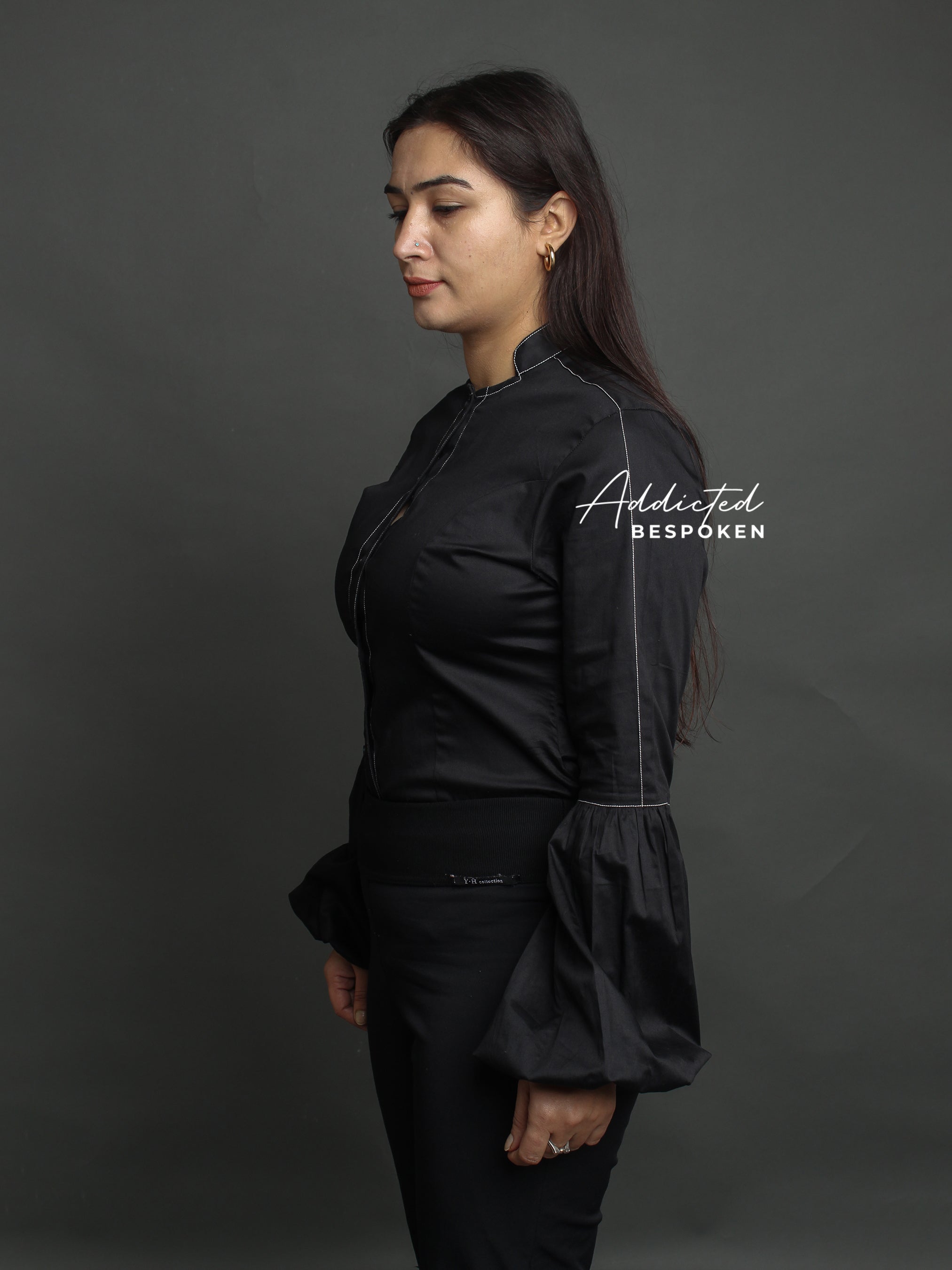 Black Satin Western Shirt