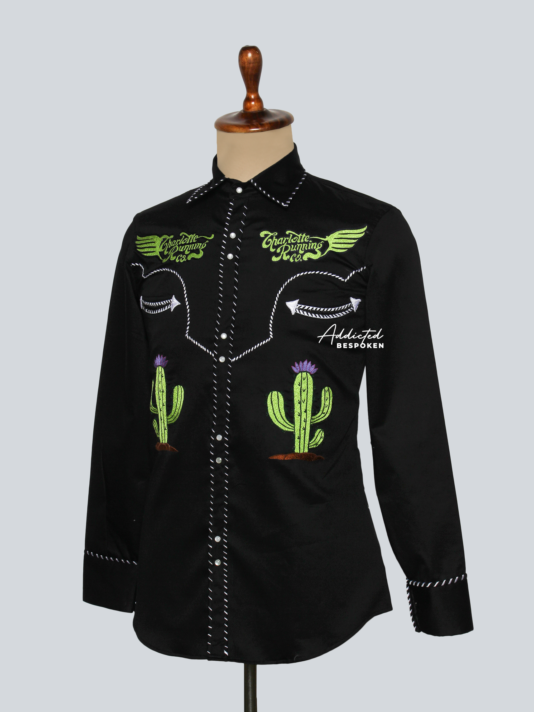 Western Cactus Embroidered Shirt