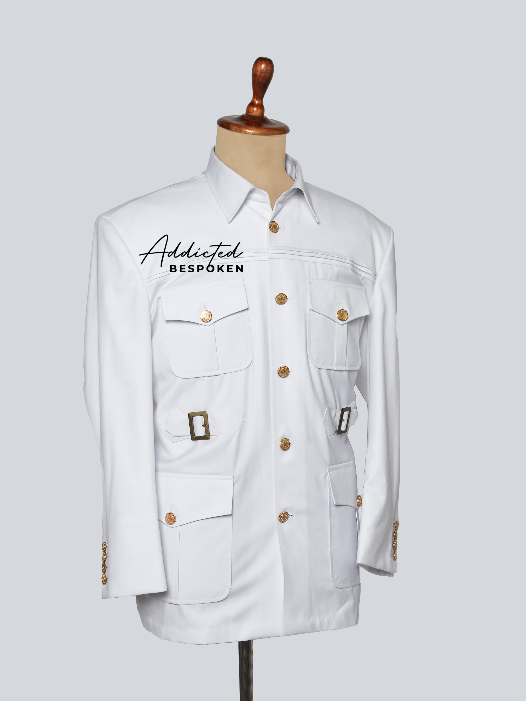 White Heritage Safari Jacket Addicted Bespoken