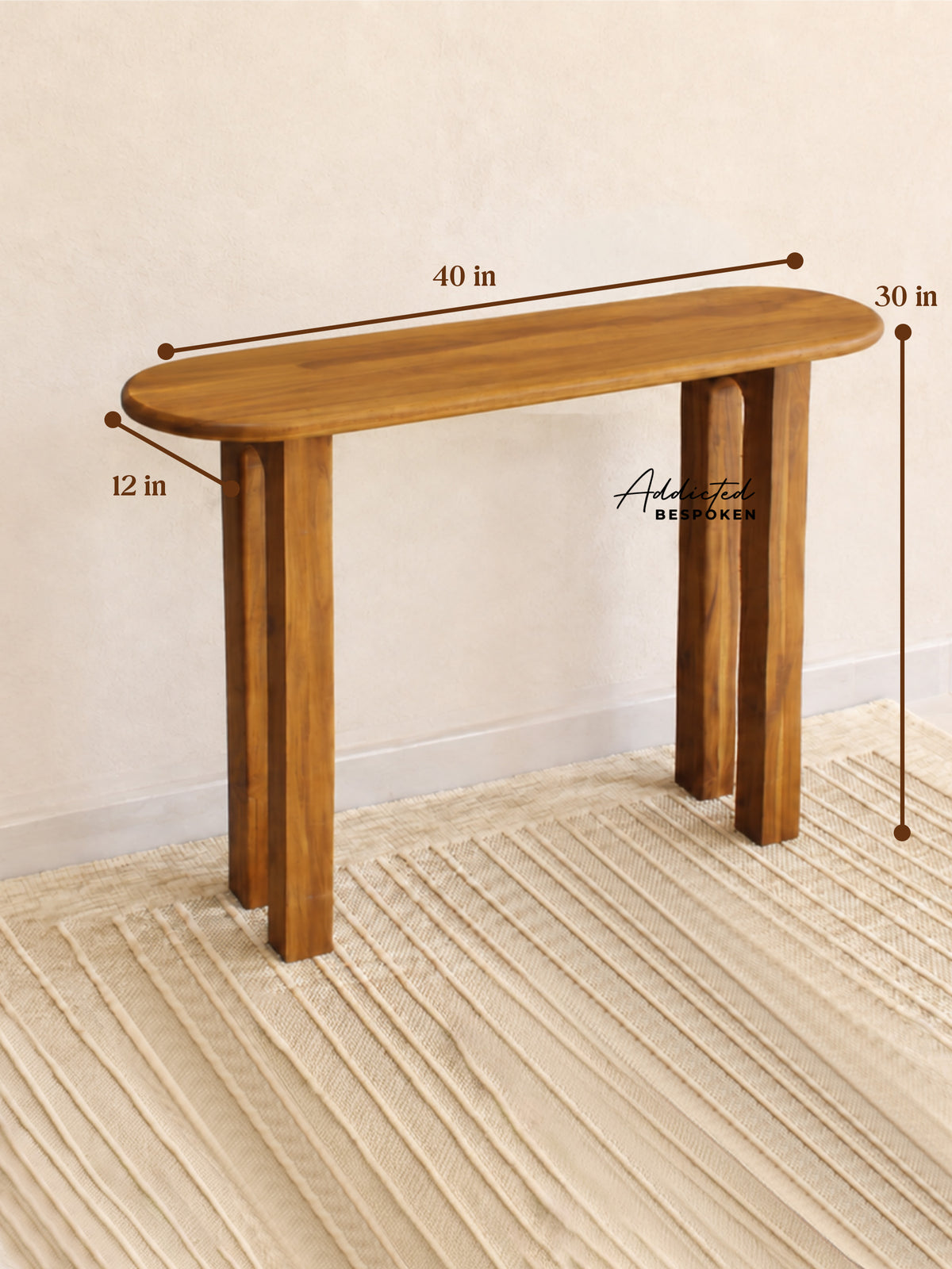 Wooden console table