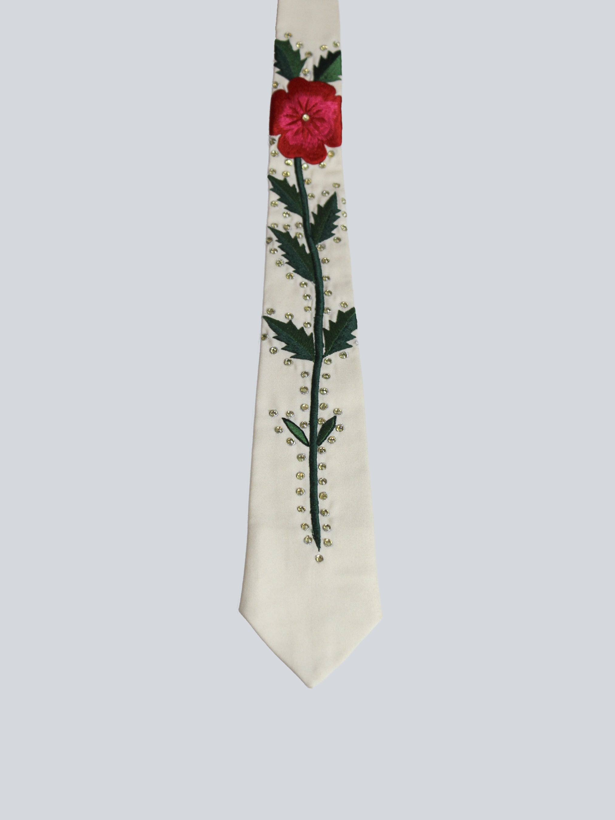 Off-White Floral Necktie Slim Addicted Bespoken