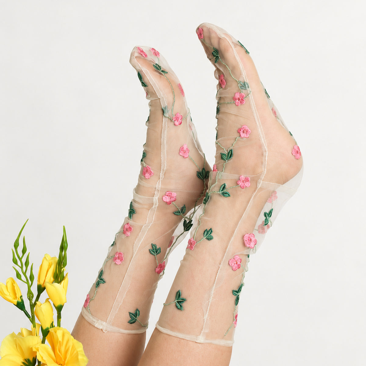 Womens Sheer Socks Addicted Bespoken