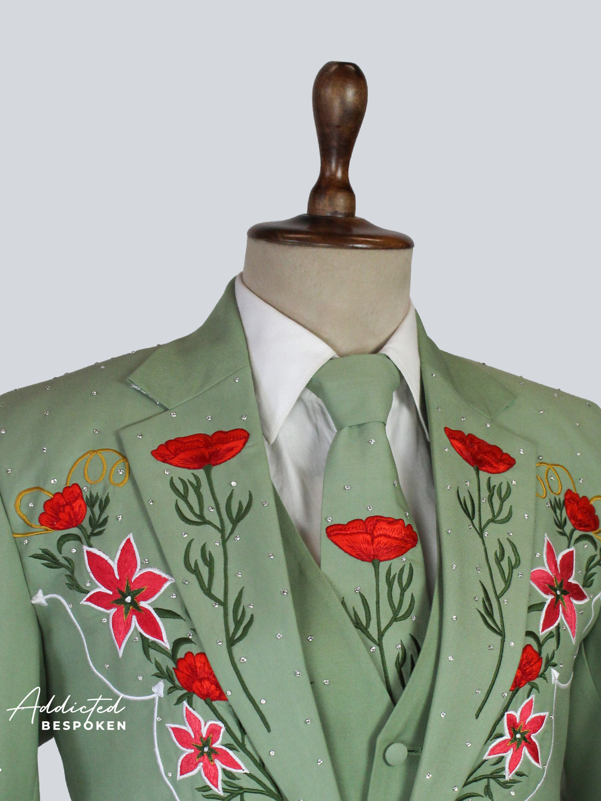 Men's Olive Green Suit Addicted Bespoken