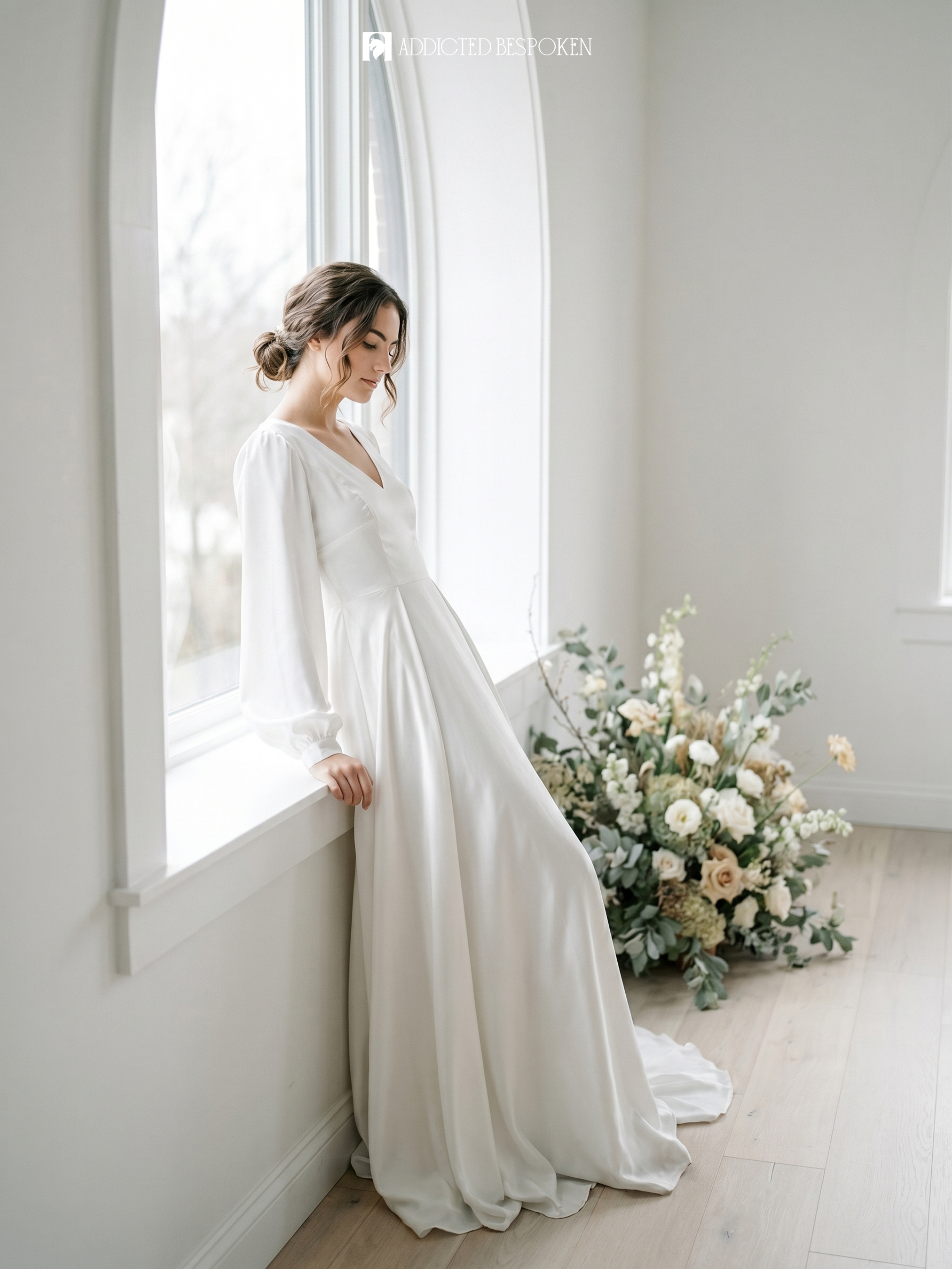 Bishop Sleeve Bridal Gown Addicted Bespoken