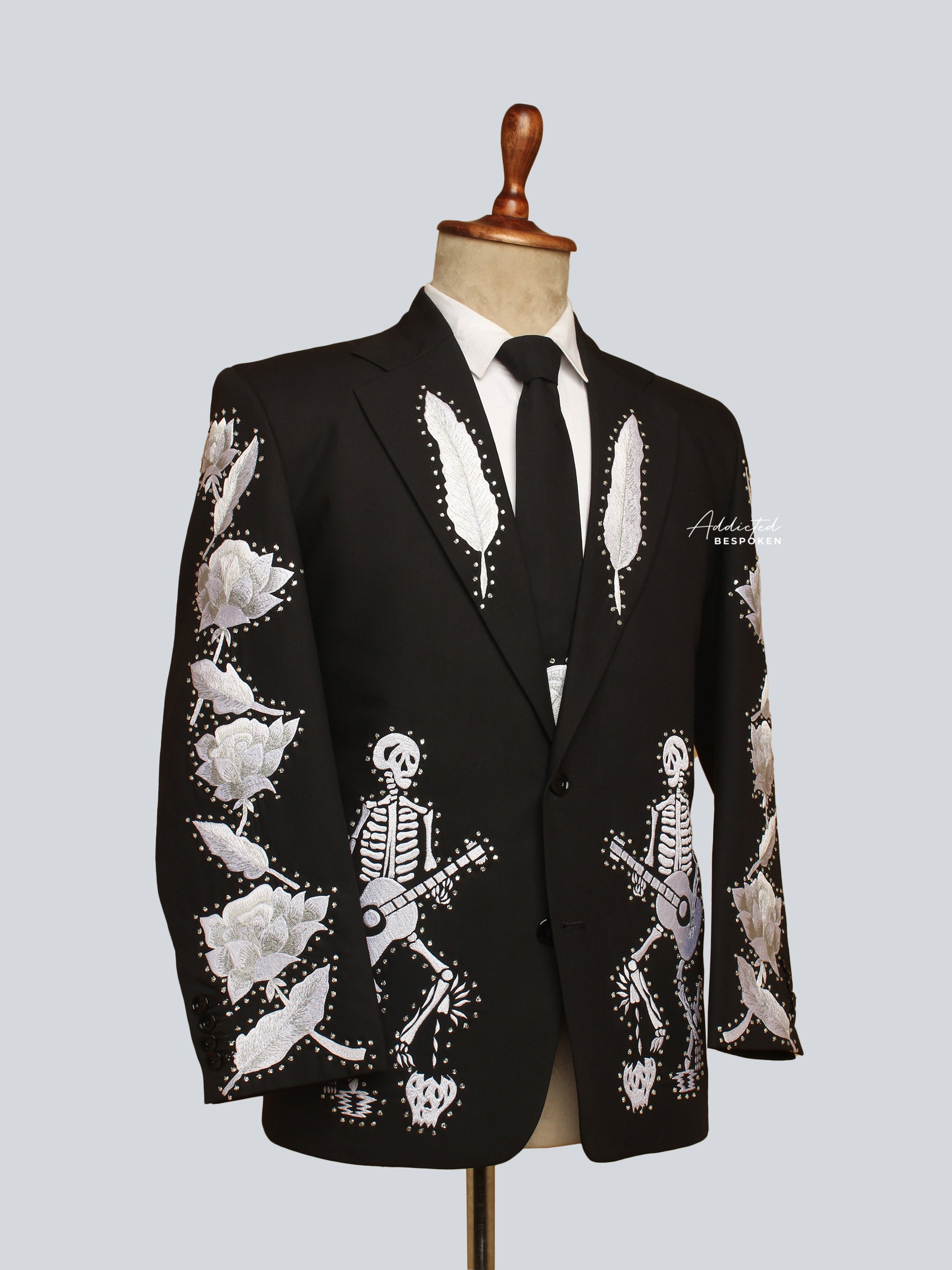 Skeleton Floral Western Suit | Addicted Bespoken
