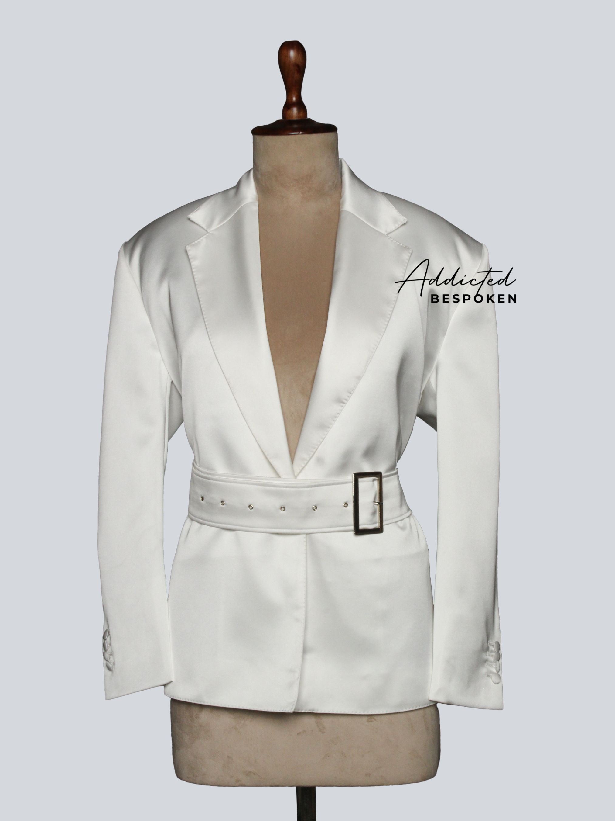 The Radiance Belted Satin Suit