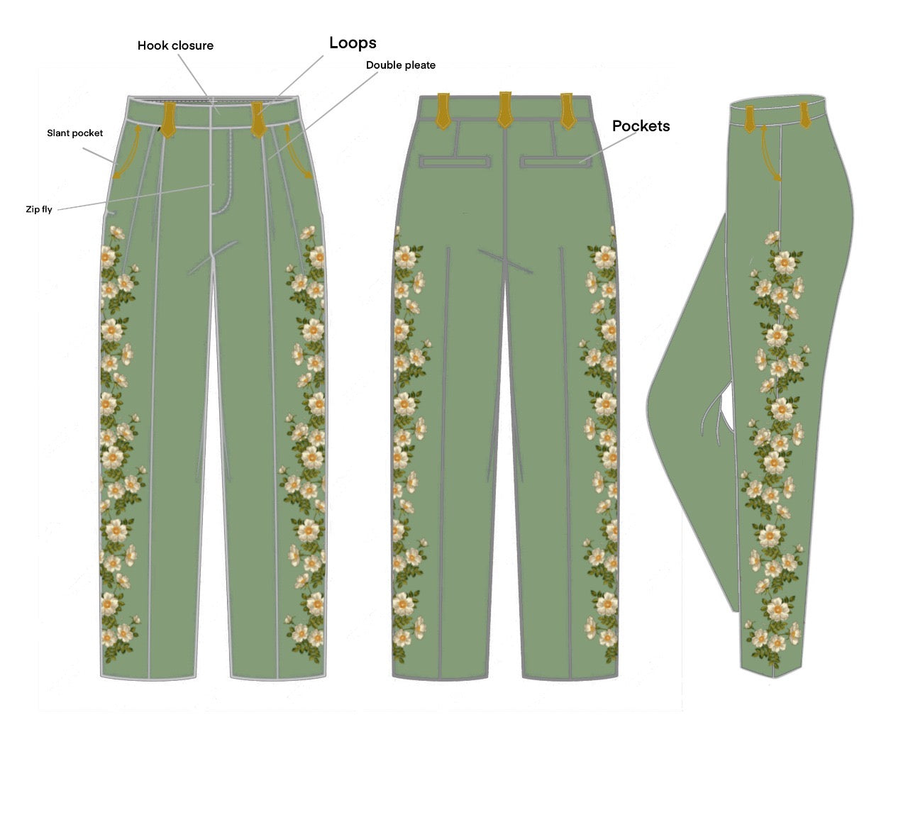 Custom Made Shirt and pant Set for Mary