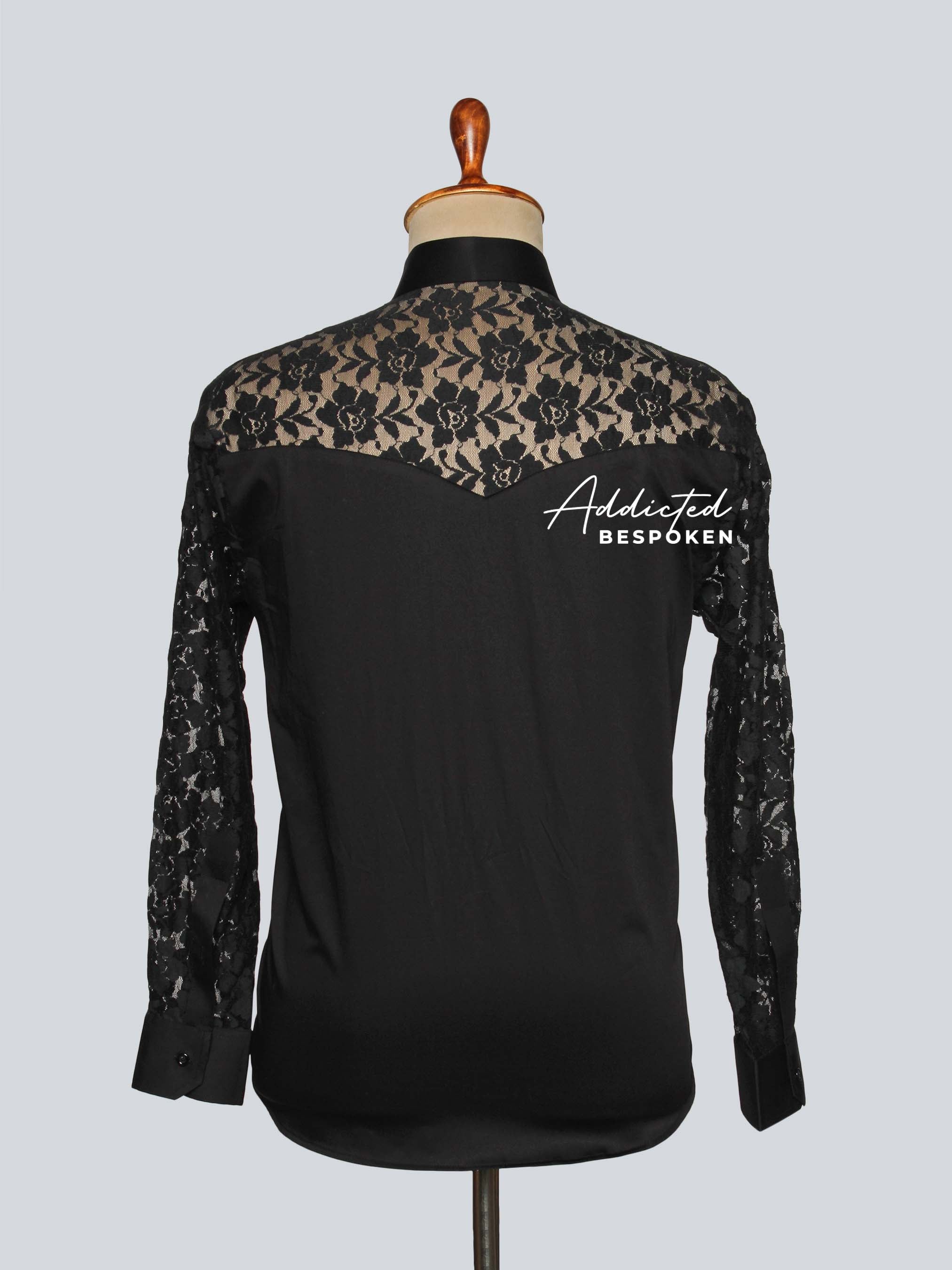 Black Lace Western Shirt Addicted Bespoken