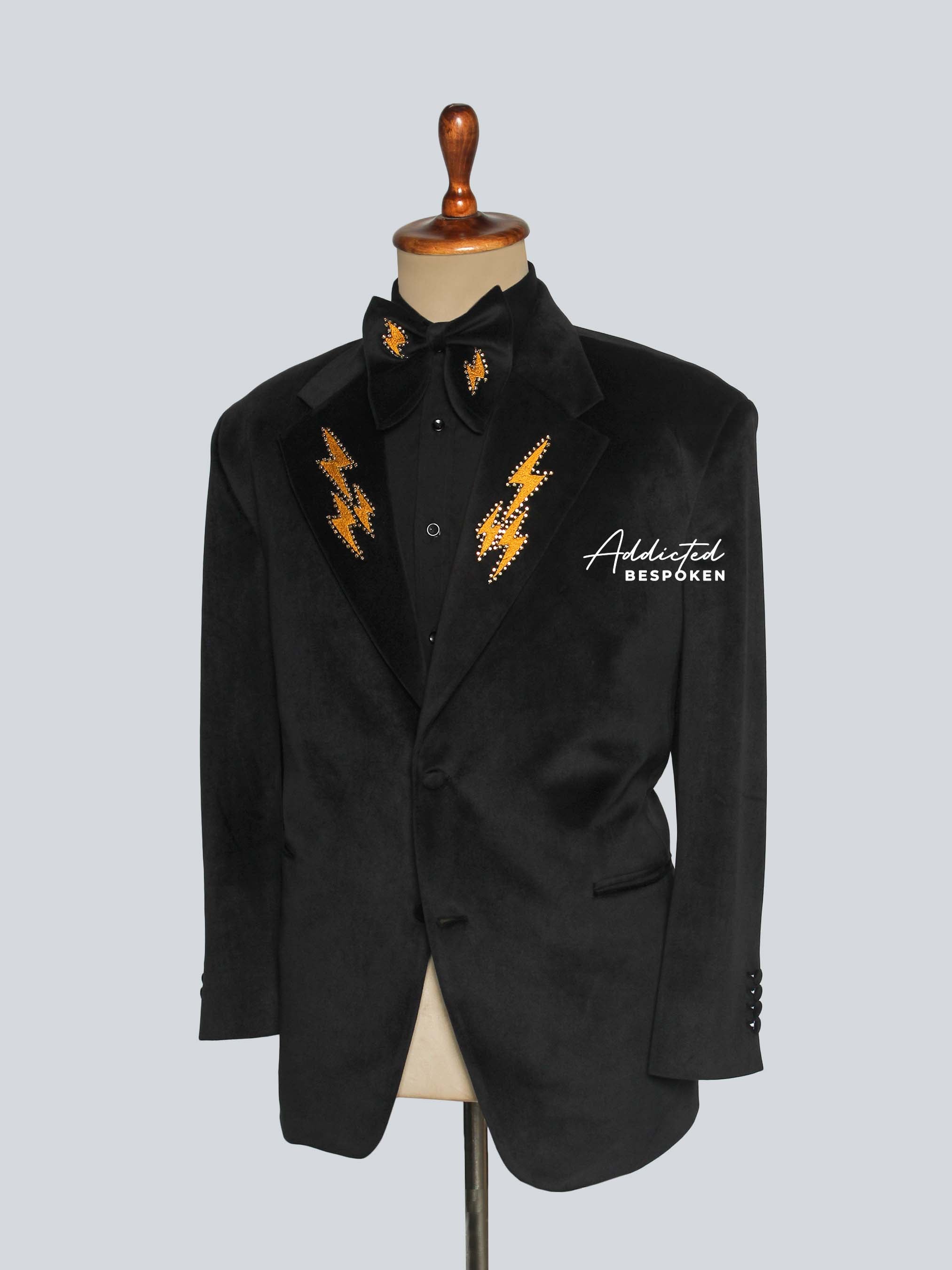 Black Thunder Embroidered Blazer Addicted Bespoken