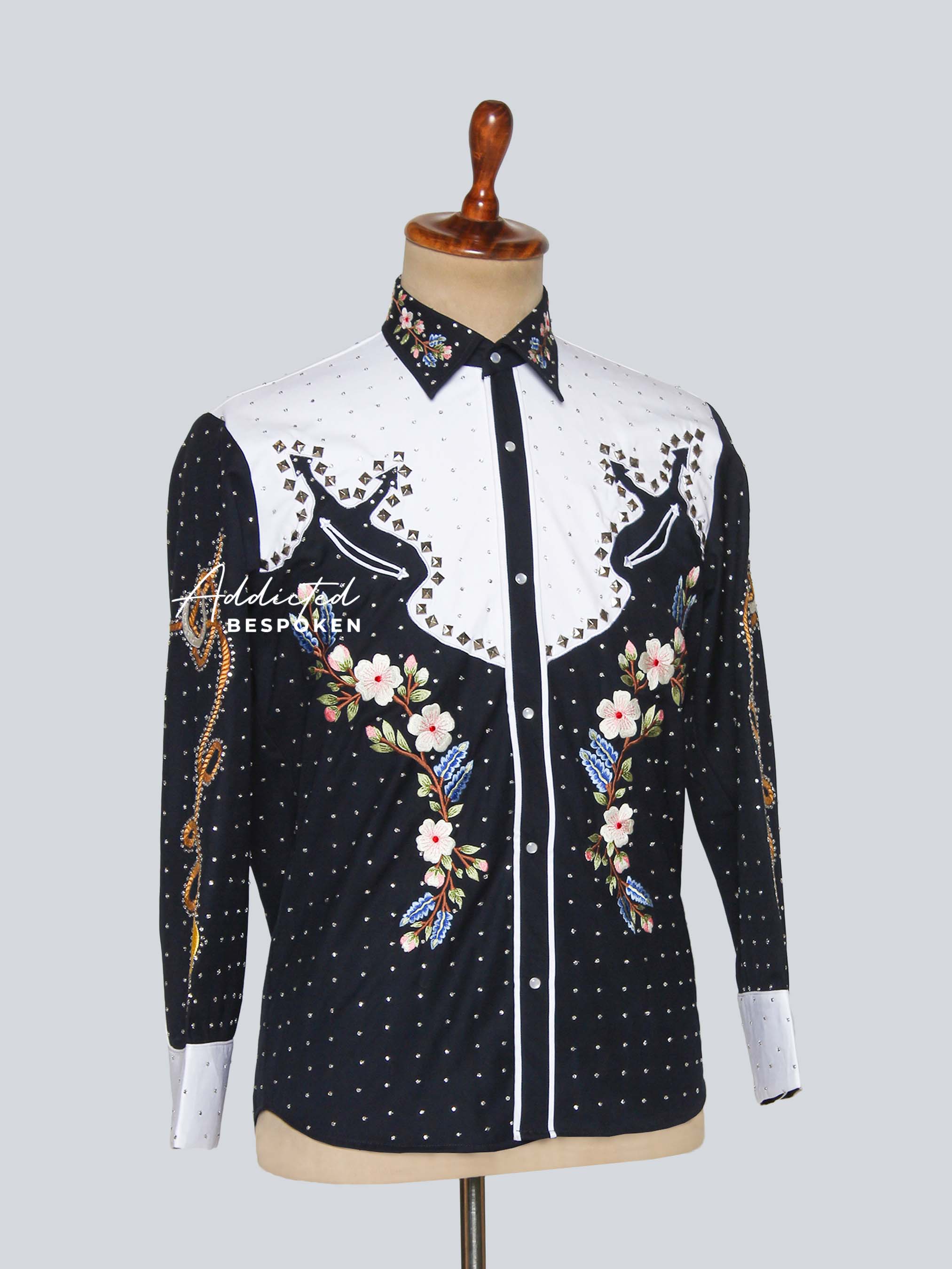 Western Floral Studded Shirt Addicted Bespoken