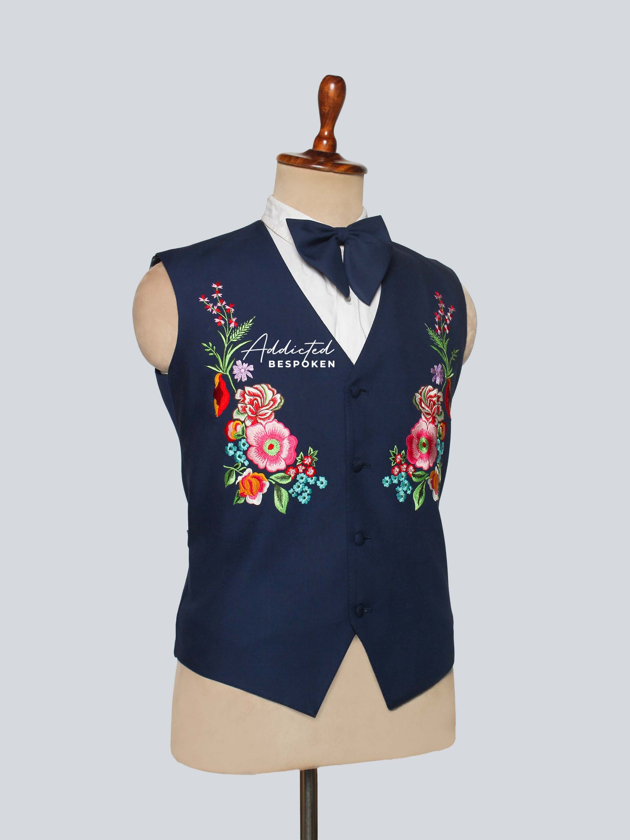 Western Floral Embroidered Vest Addicted Bespoken