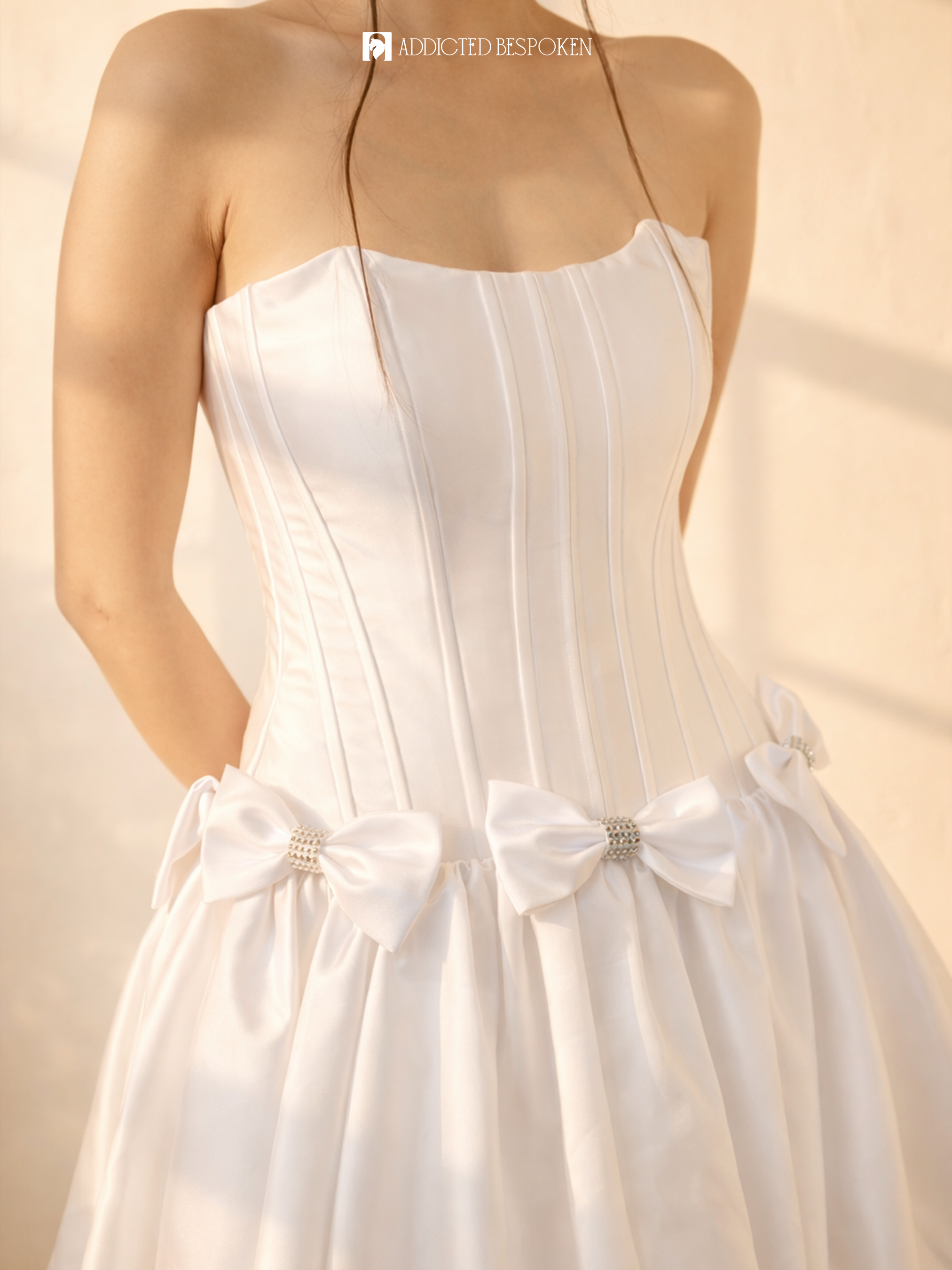 Grace Bow Mini Dress Addicted Bespoken