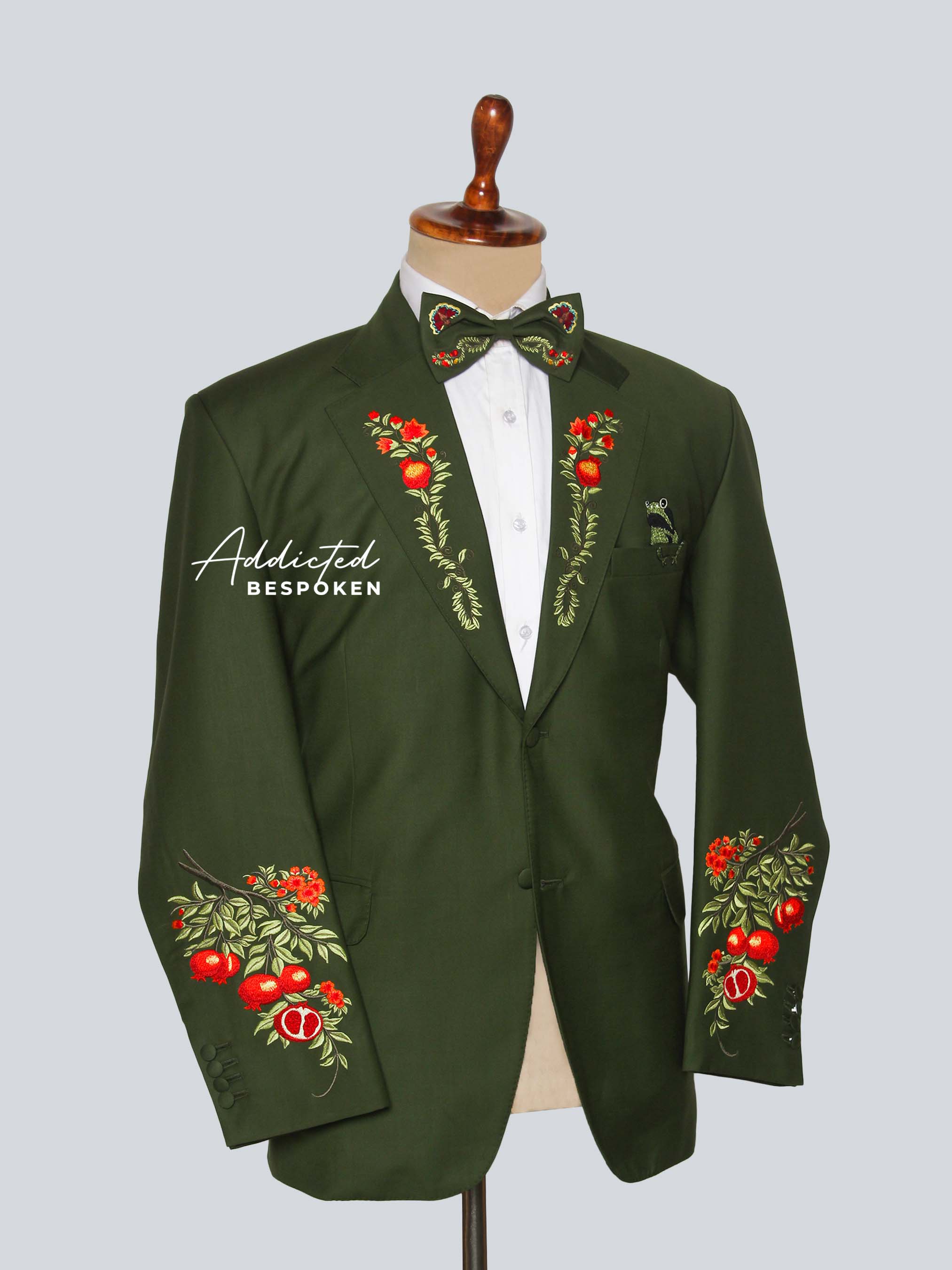 Bespoke Floral Embroidery Suit Addicted Bespoken