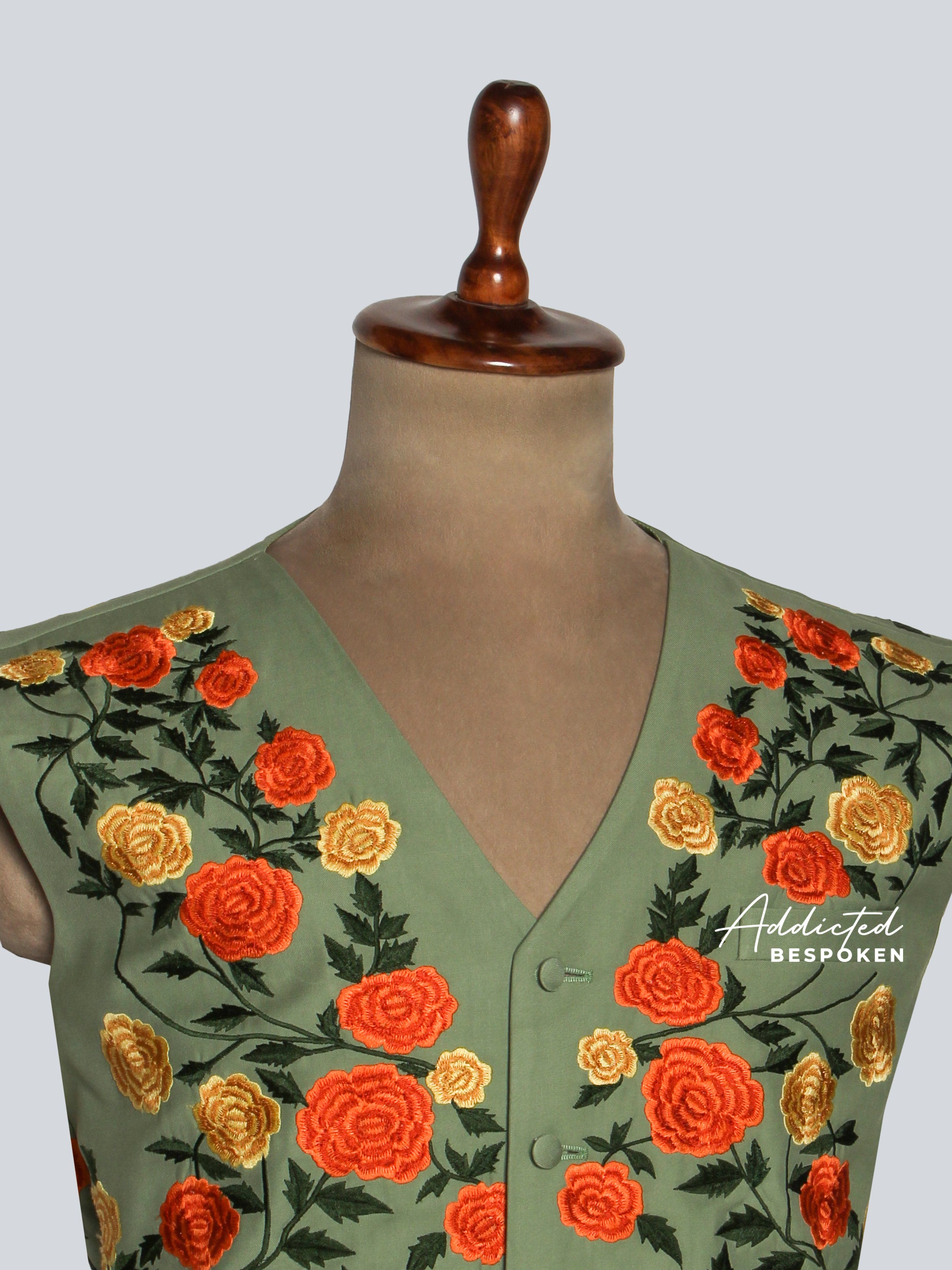 Western Floral Embroidered Vest Addicted Bespoken