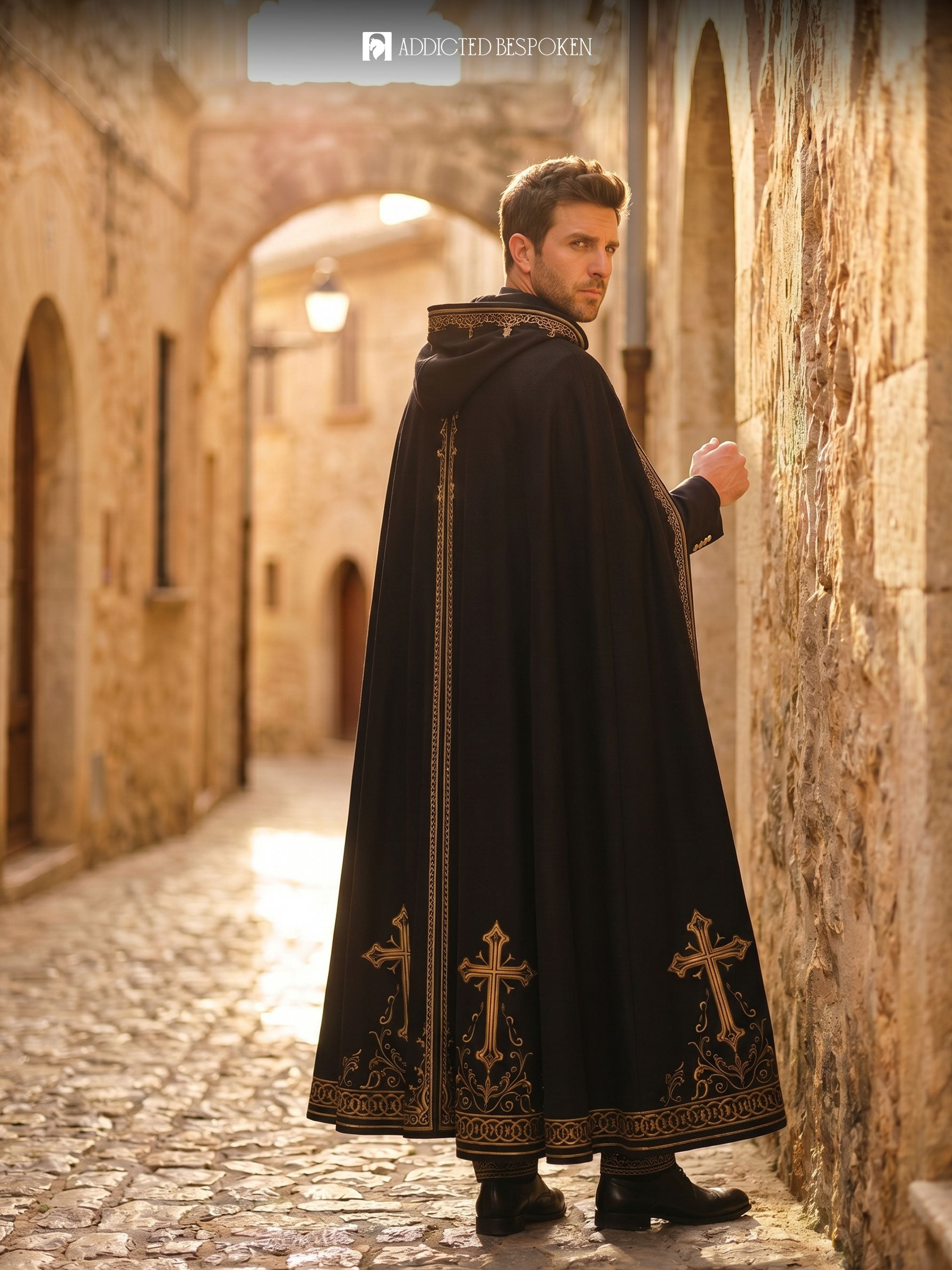 Gothic Embroidered Cape Suit Addicted Bespoken
