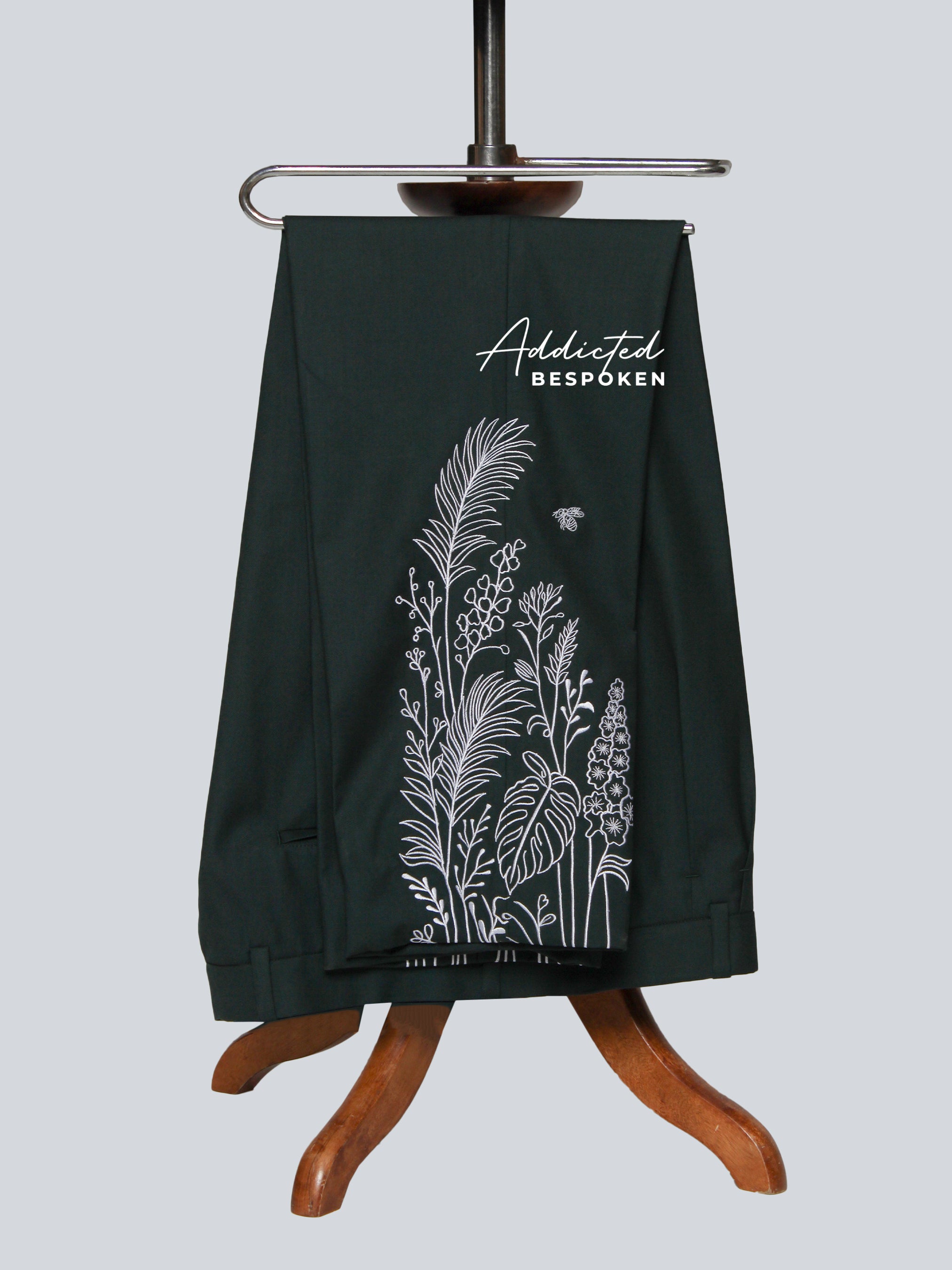 Botanical Embroidered Tuxedo Suit Addicted Bespoken