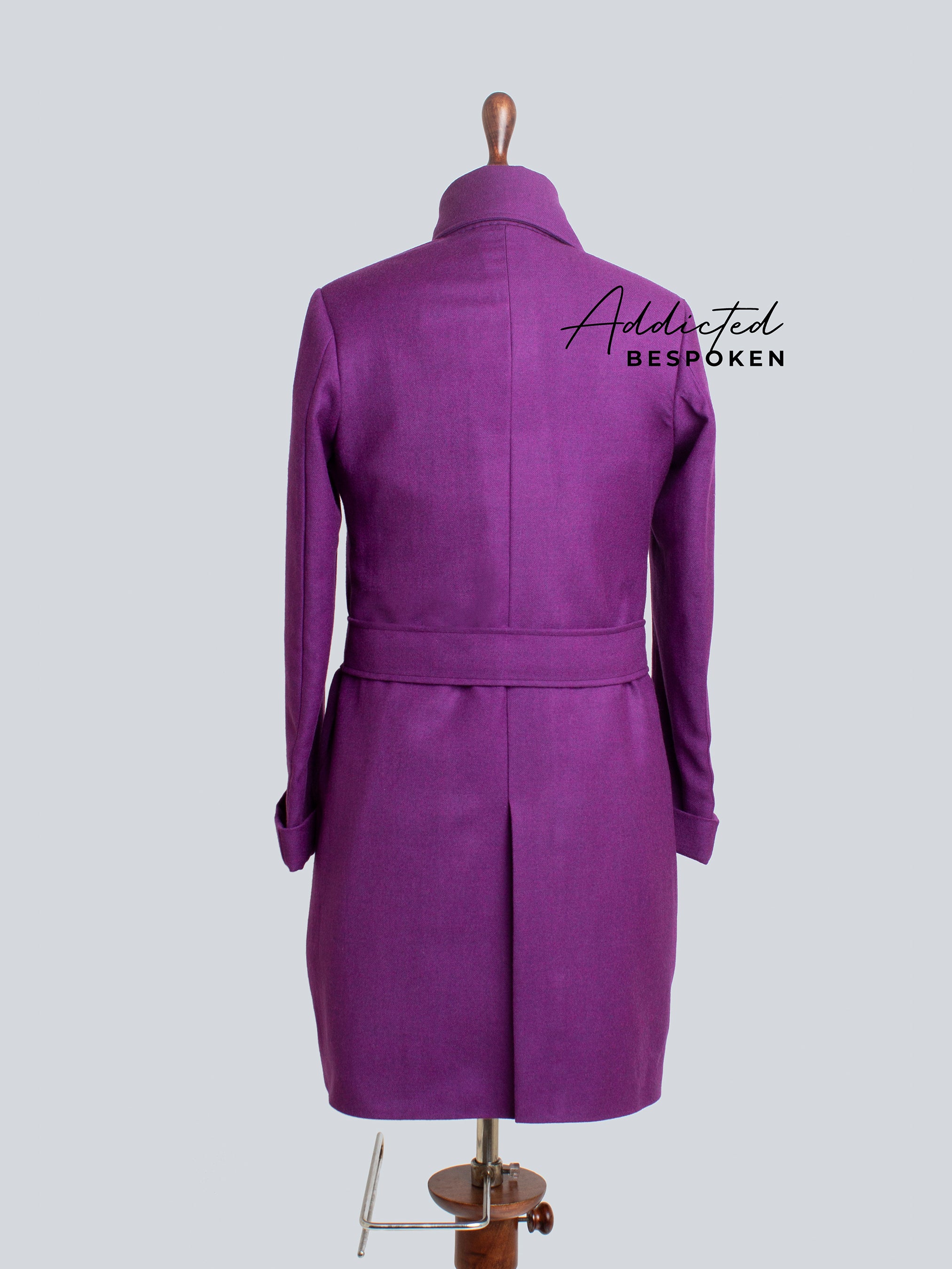 Elegant Belted Wool Overcoat