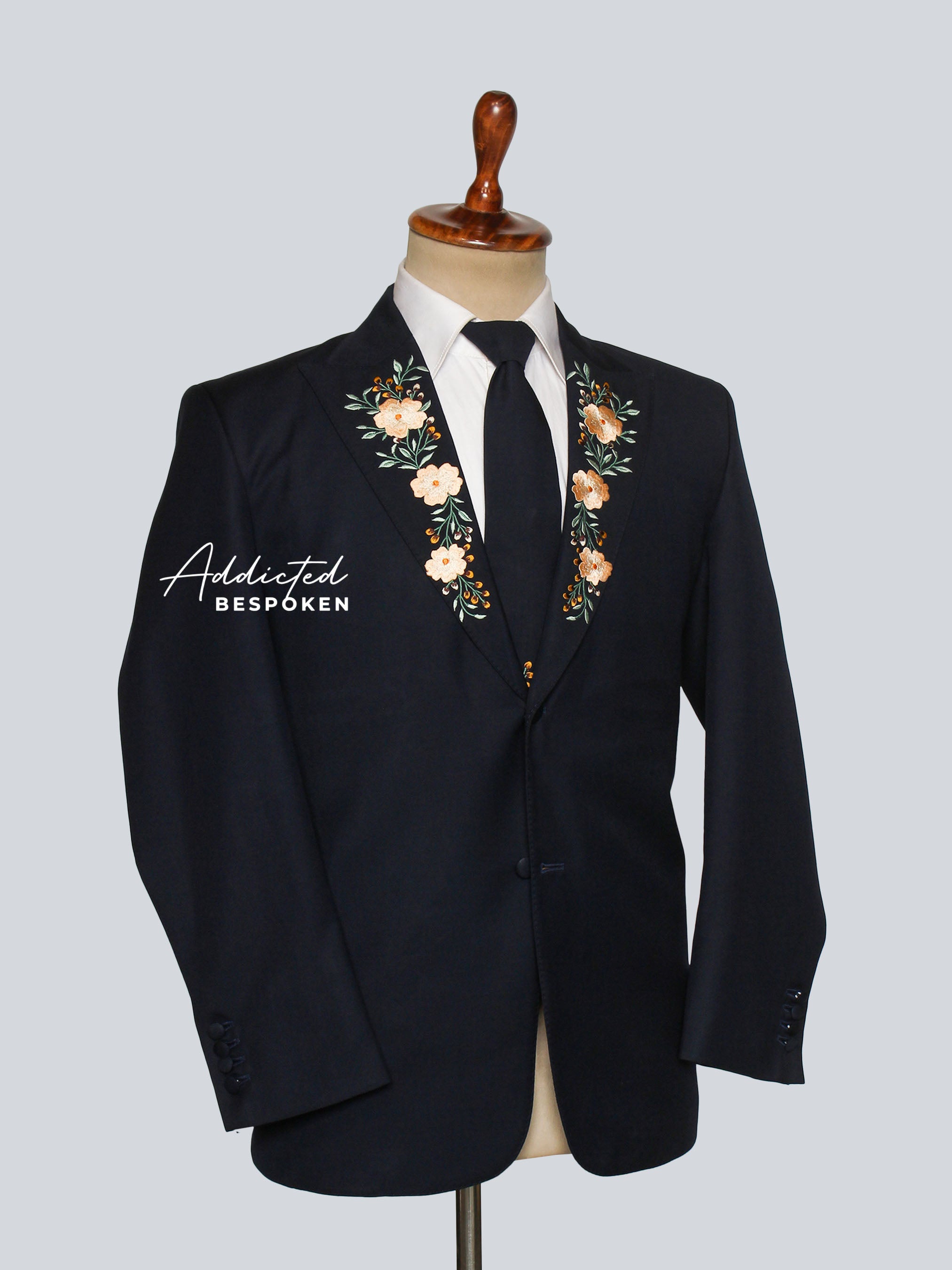 Bespoke Floral Groom Suit