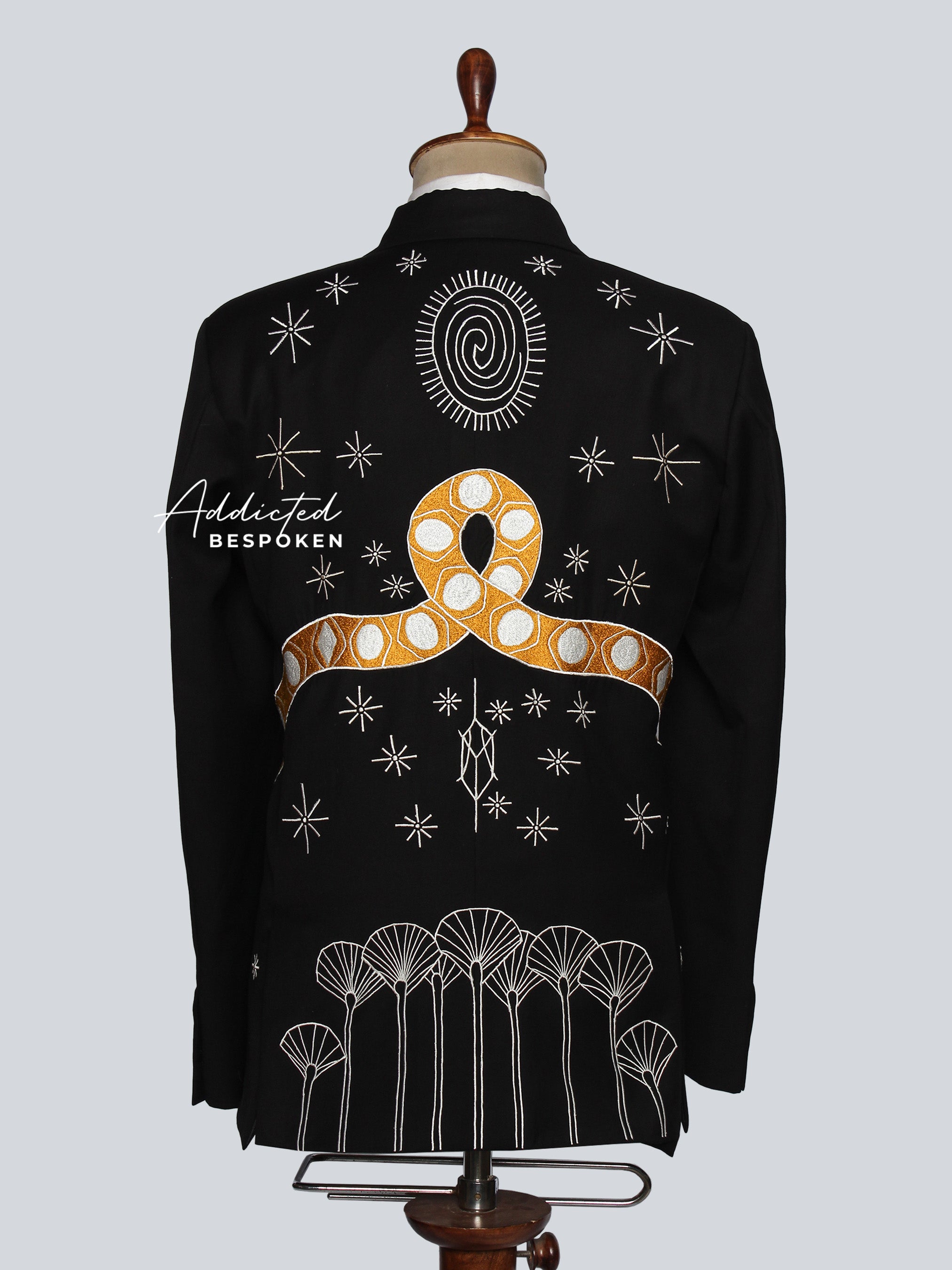 Celestial Snake Embroidered Suit Addicted Bespoken