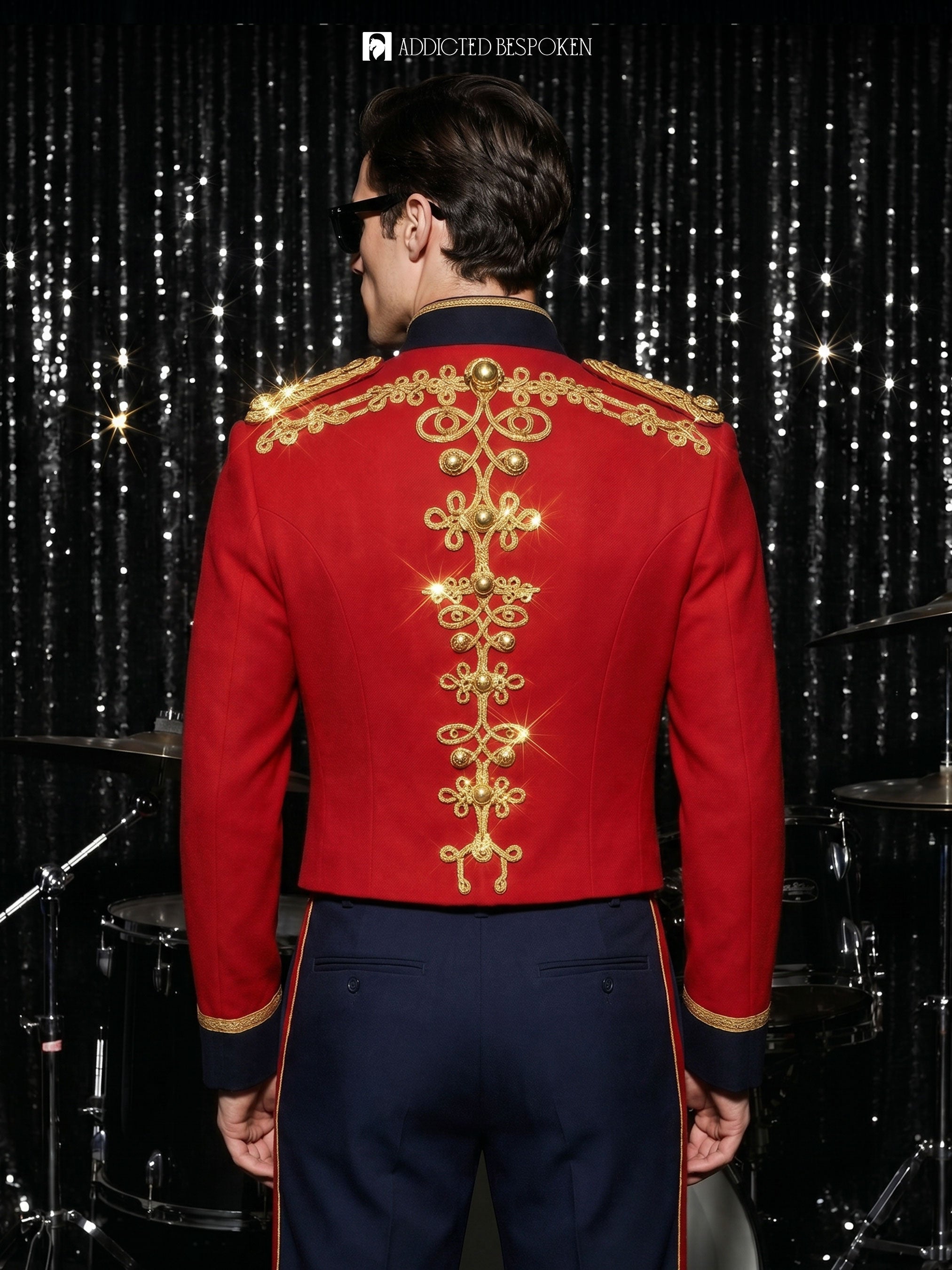 Gold Braided Military Stage Costume Addicted Bespoken