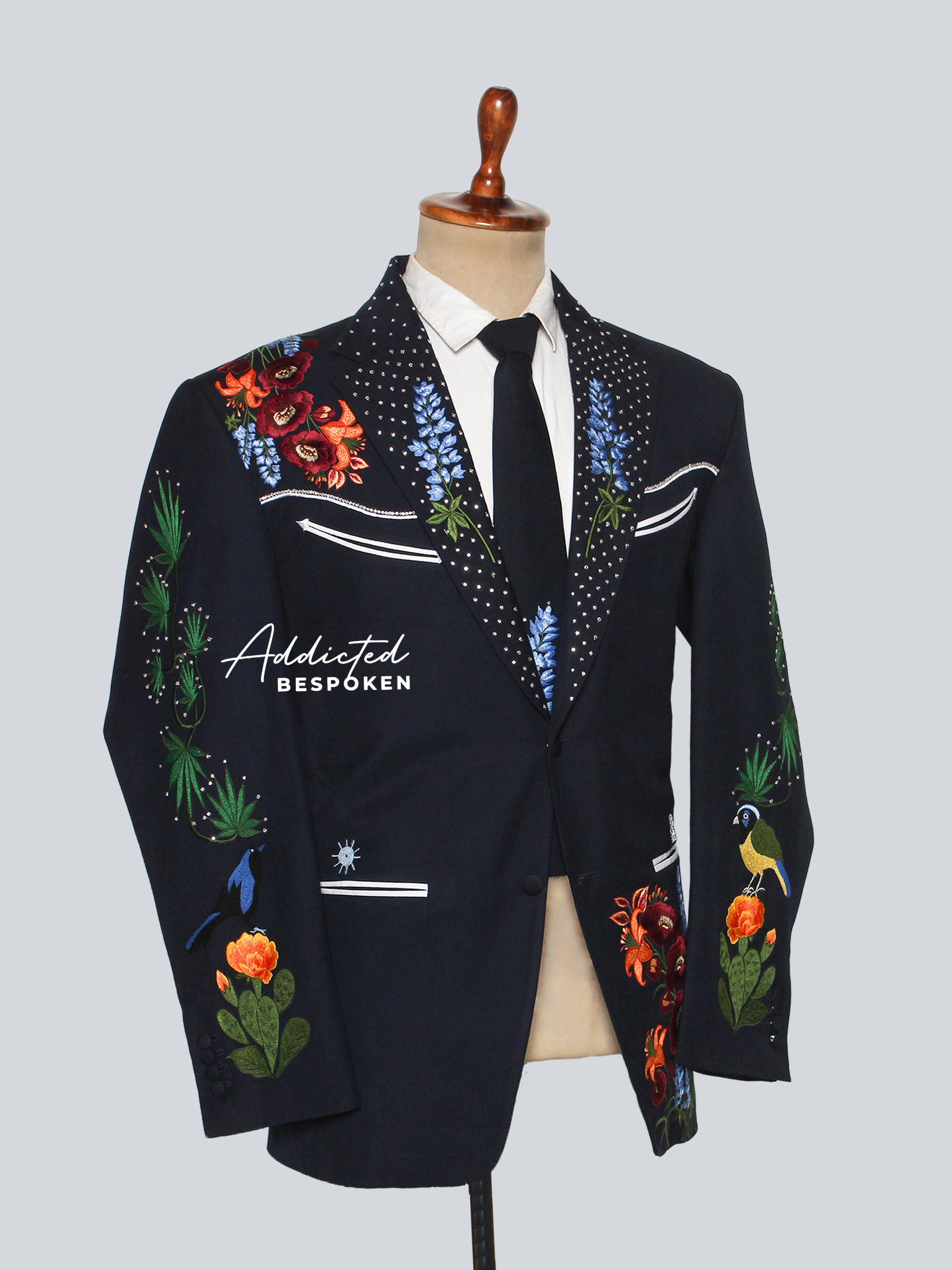 Stylish Embroidered Western Wedding Suit