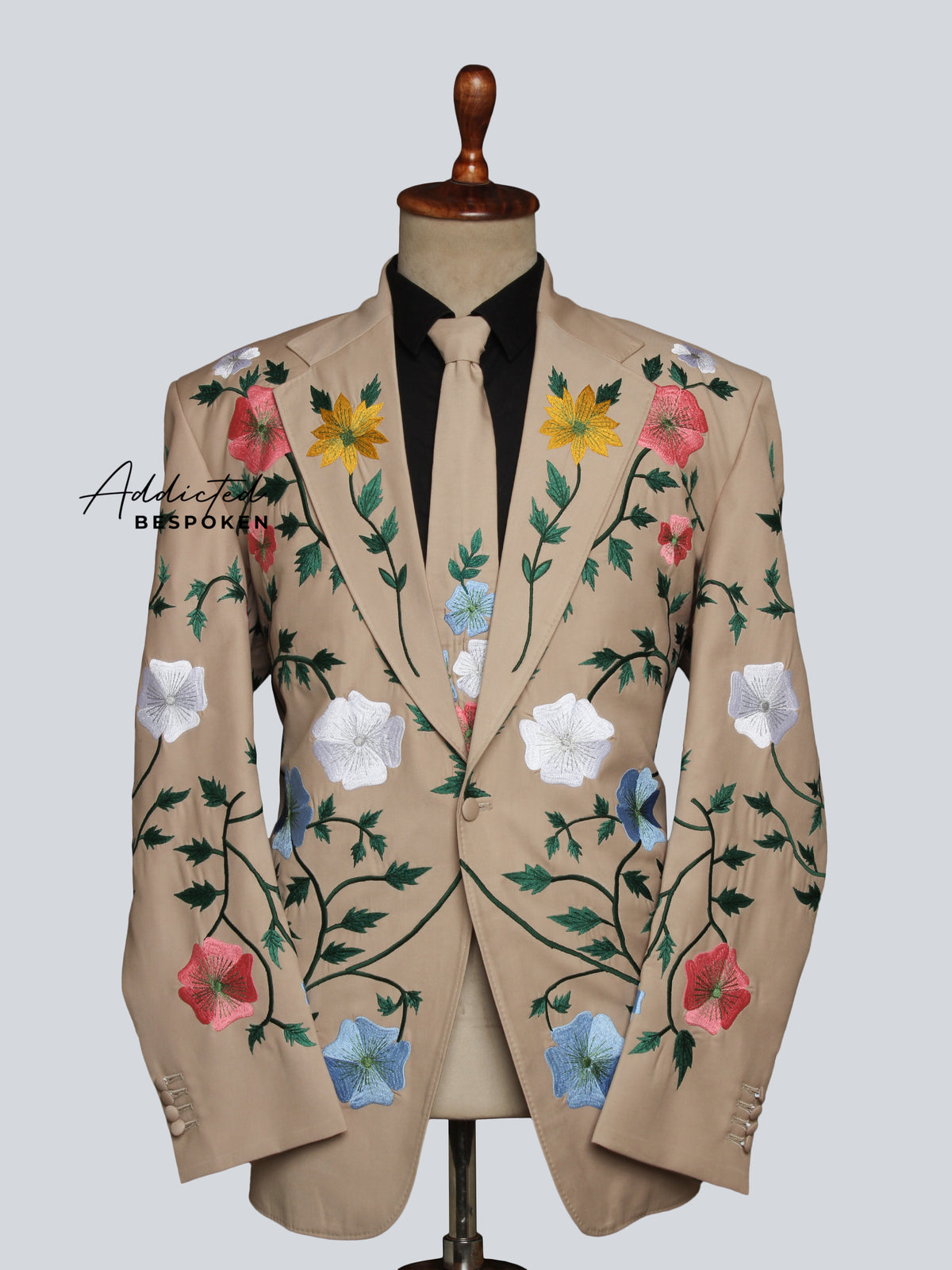 Multicolor Floral Embroidered Suit | Addicted Bespoken