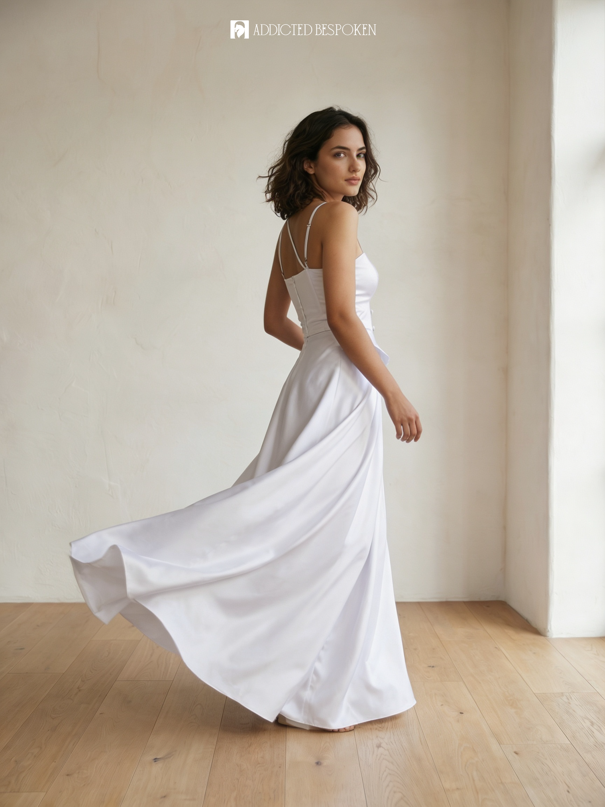White Satin Bridal Corset Jumpsuit Addicted Bespoken