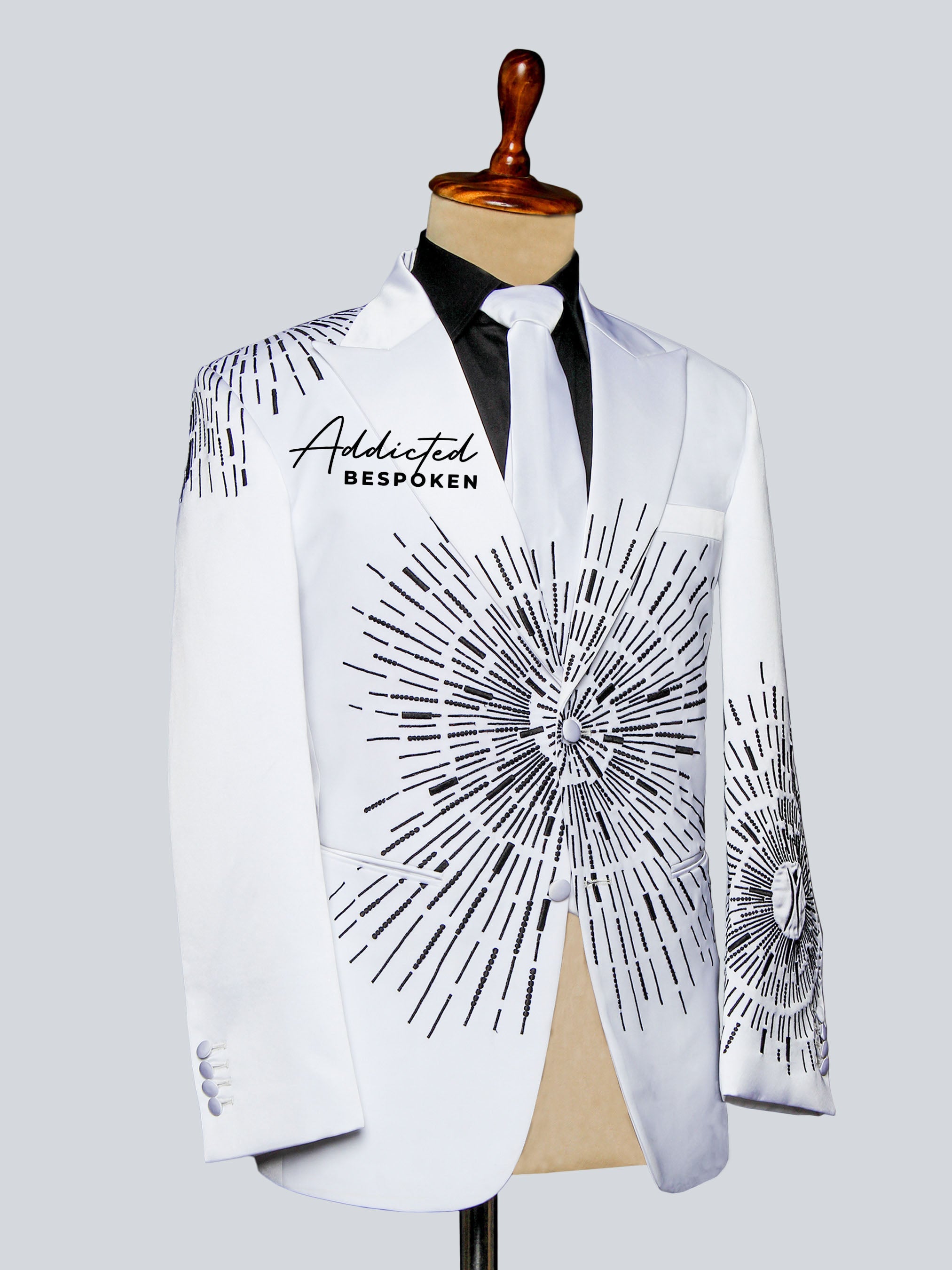 Radiant Star Embroidered Suit Adddicted Bespoken