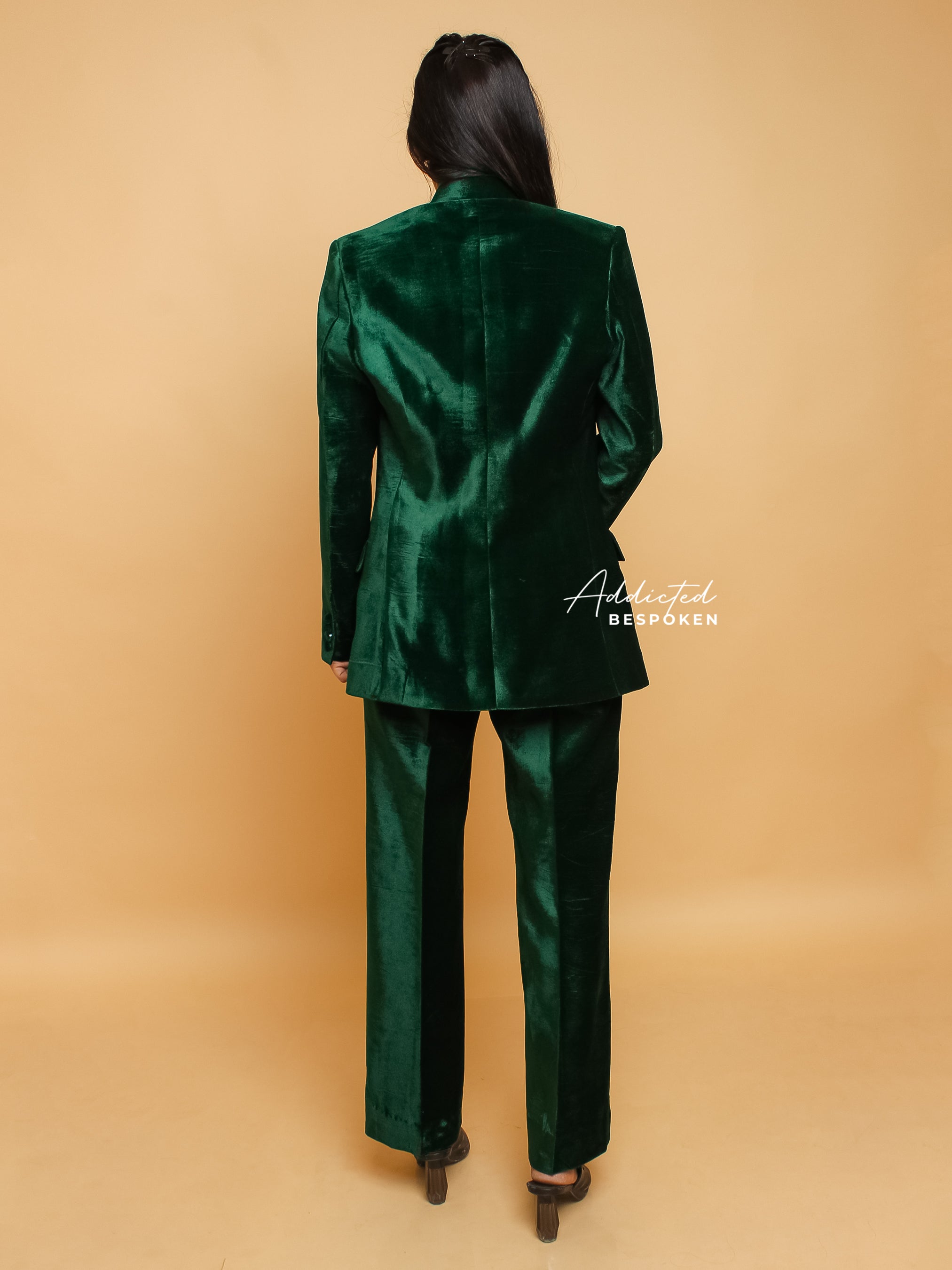 Green Velvet Power Suit